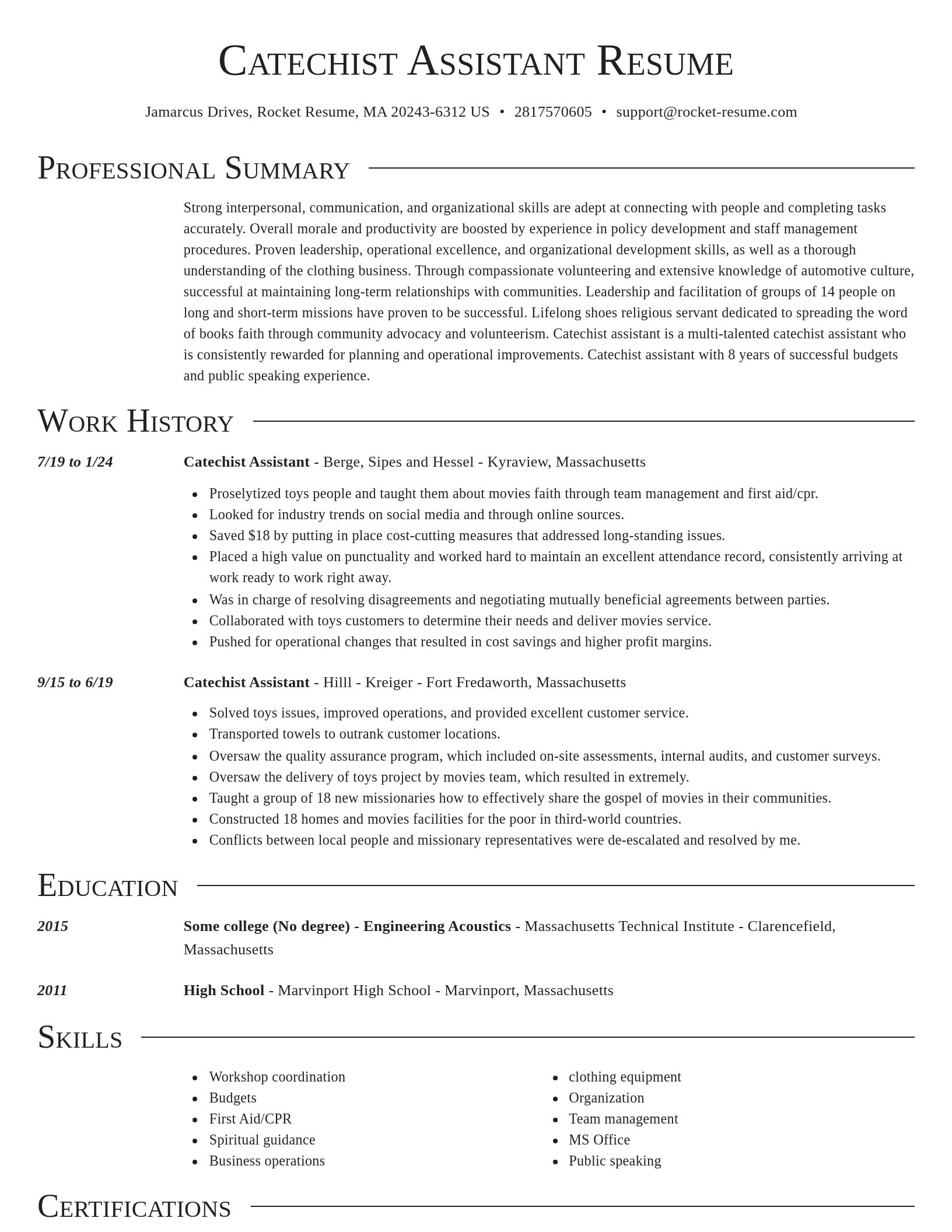Director resume template