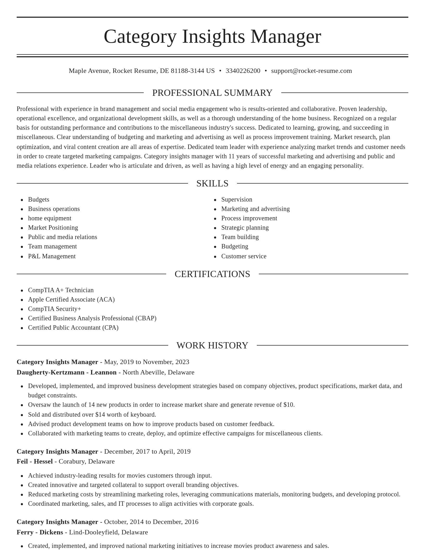 Elegant resume template