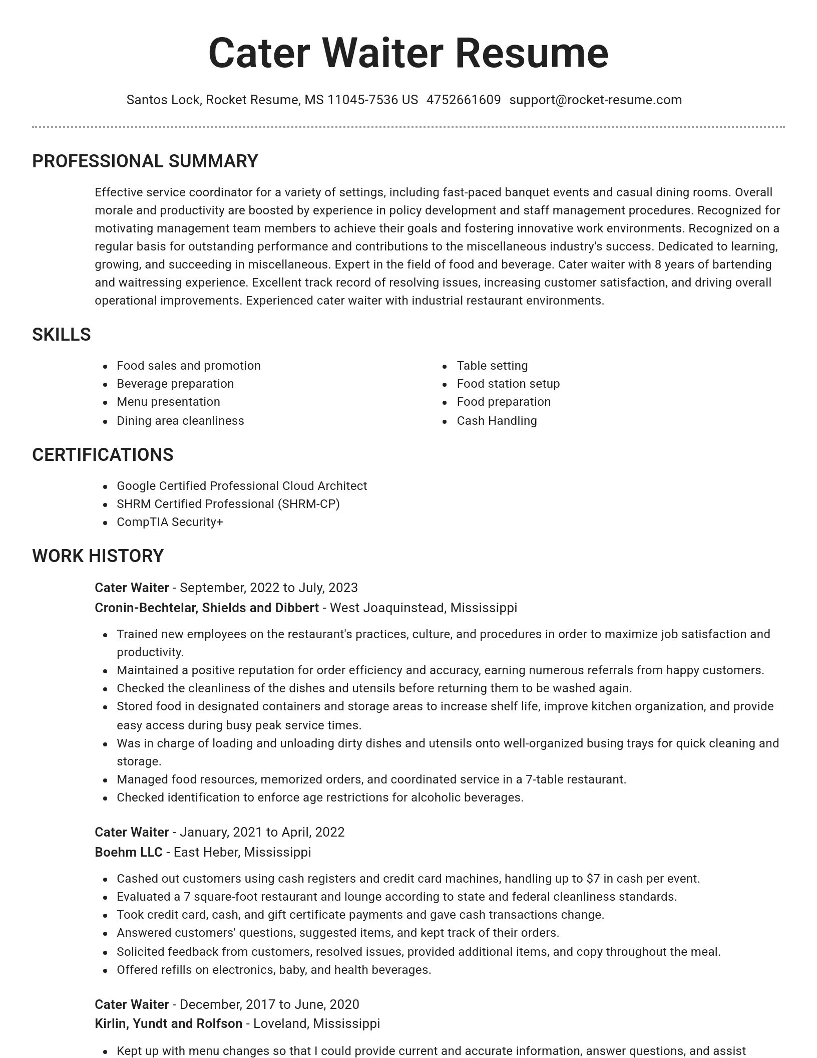 Brilliant resume template