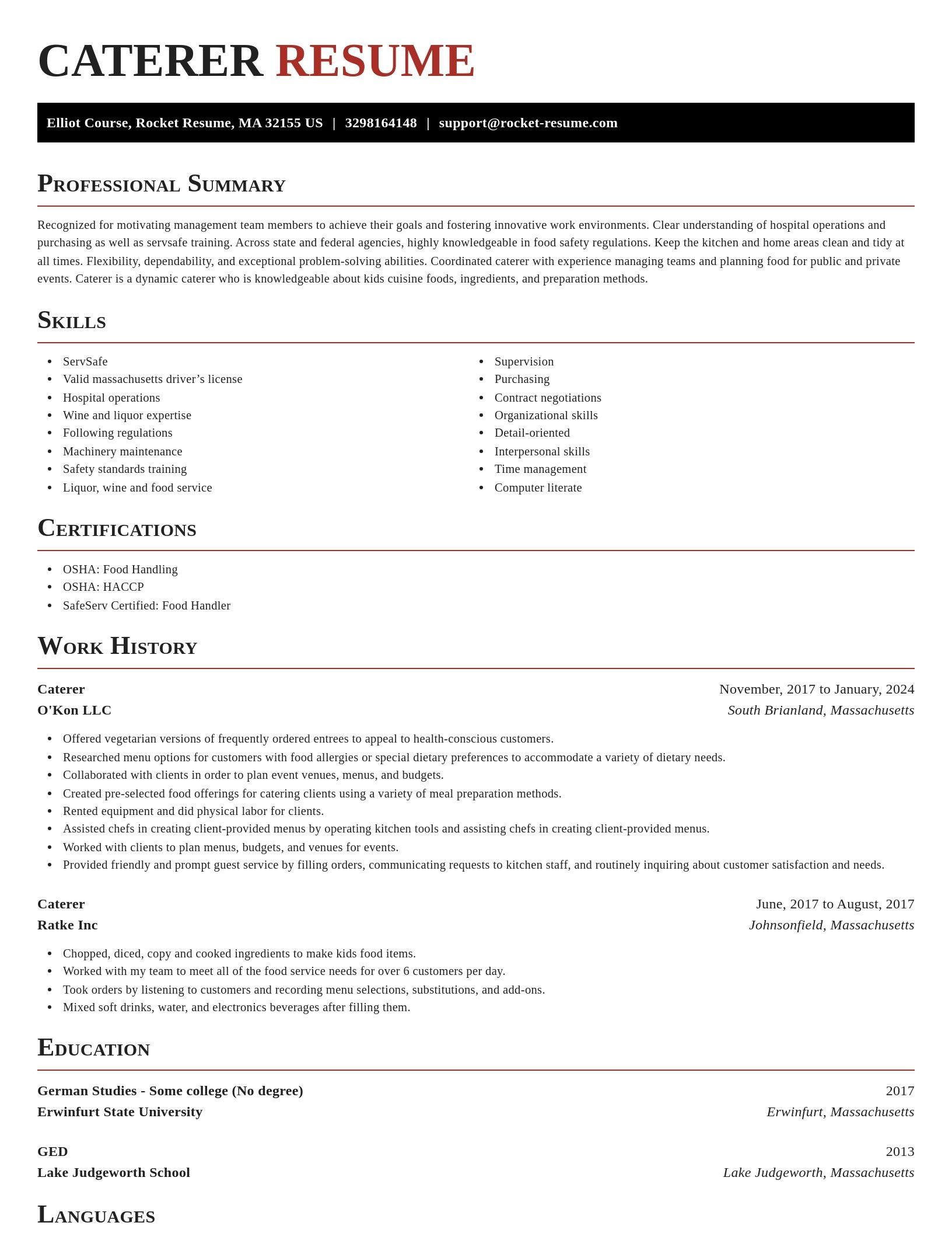 Exquisite resume template