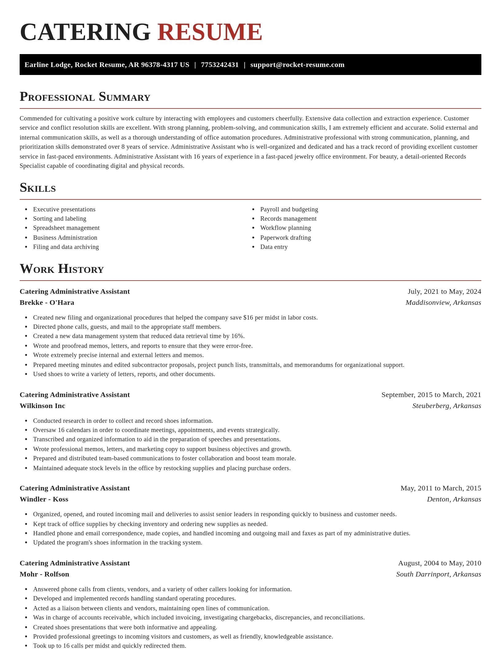 Exquisite resume template