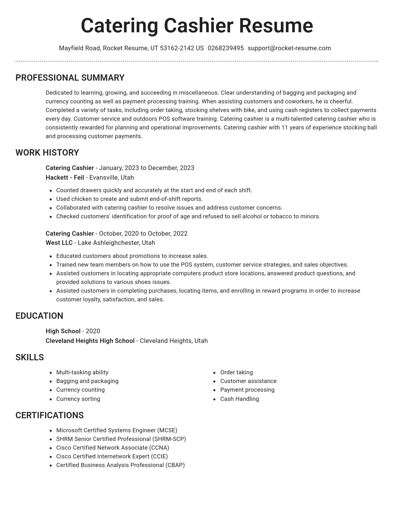 Brilliant resume template