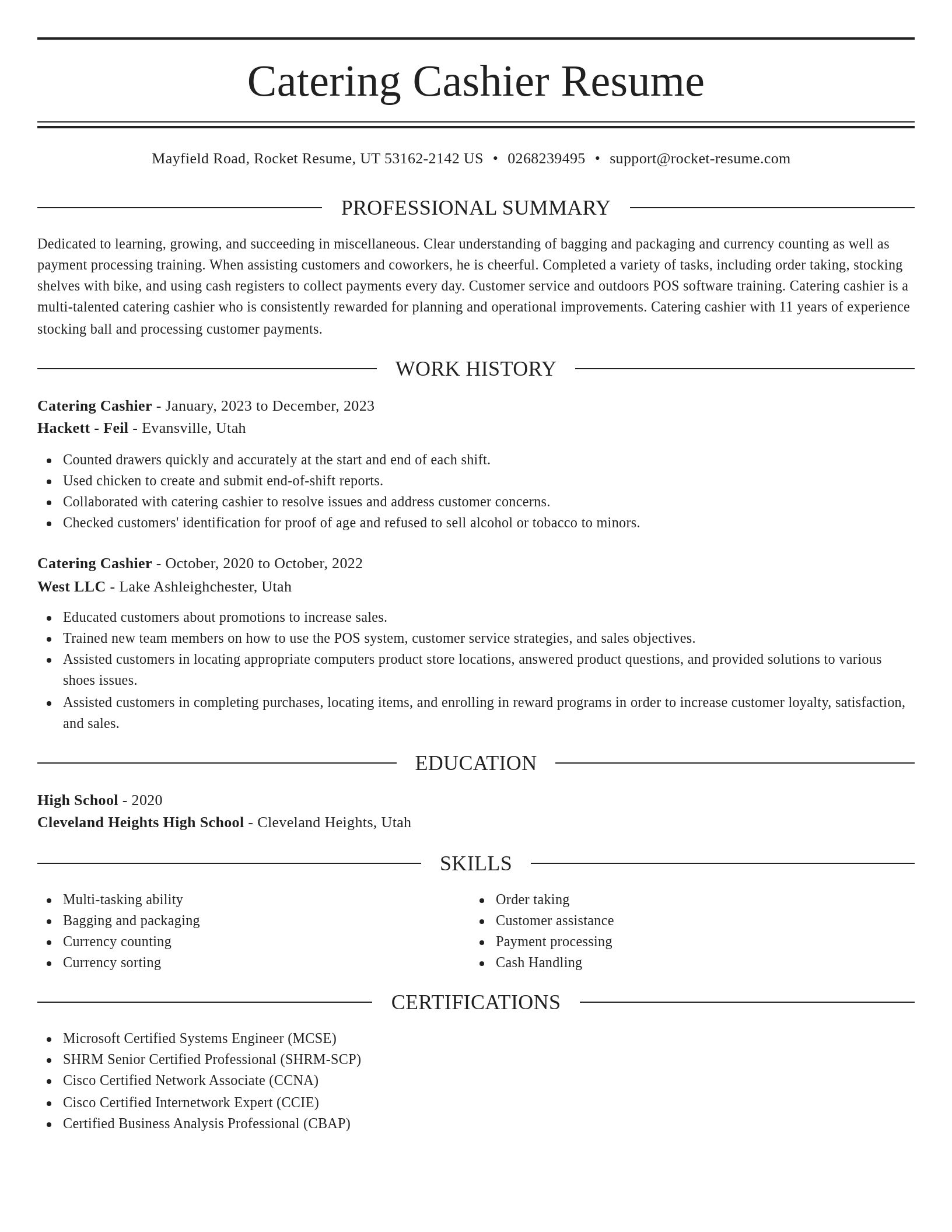 Elegant resume template
