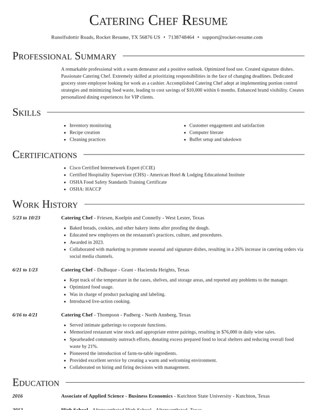 Director resume template