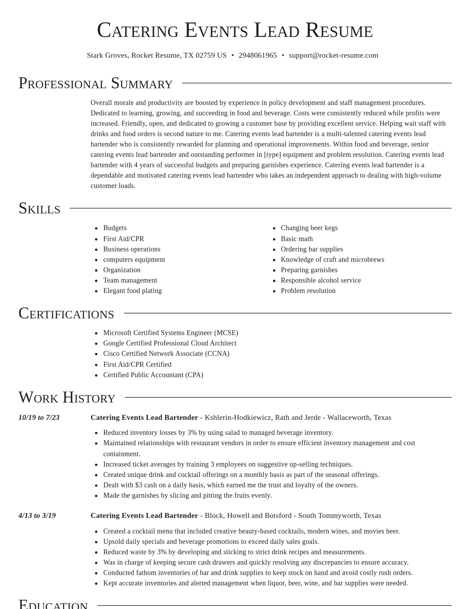 Director resume template