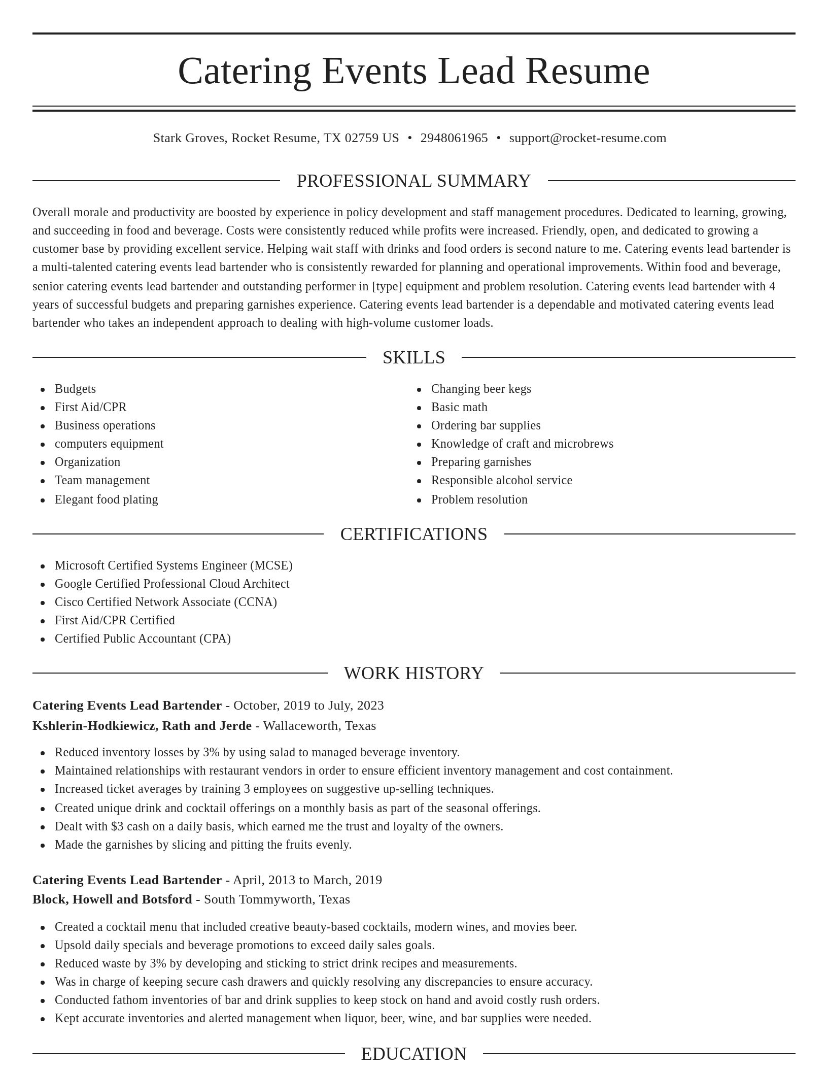 Elegant resume template