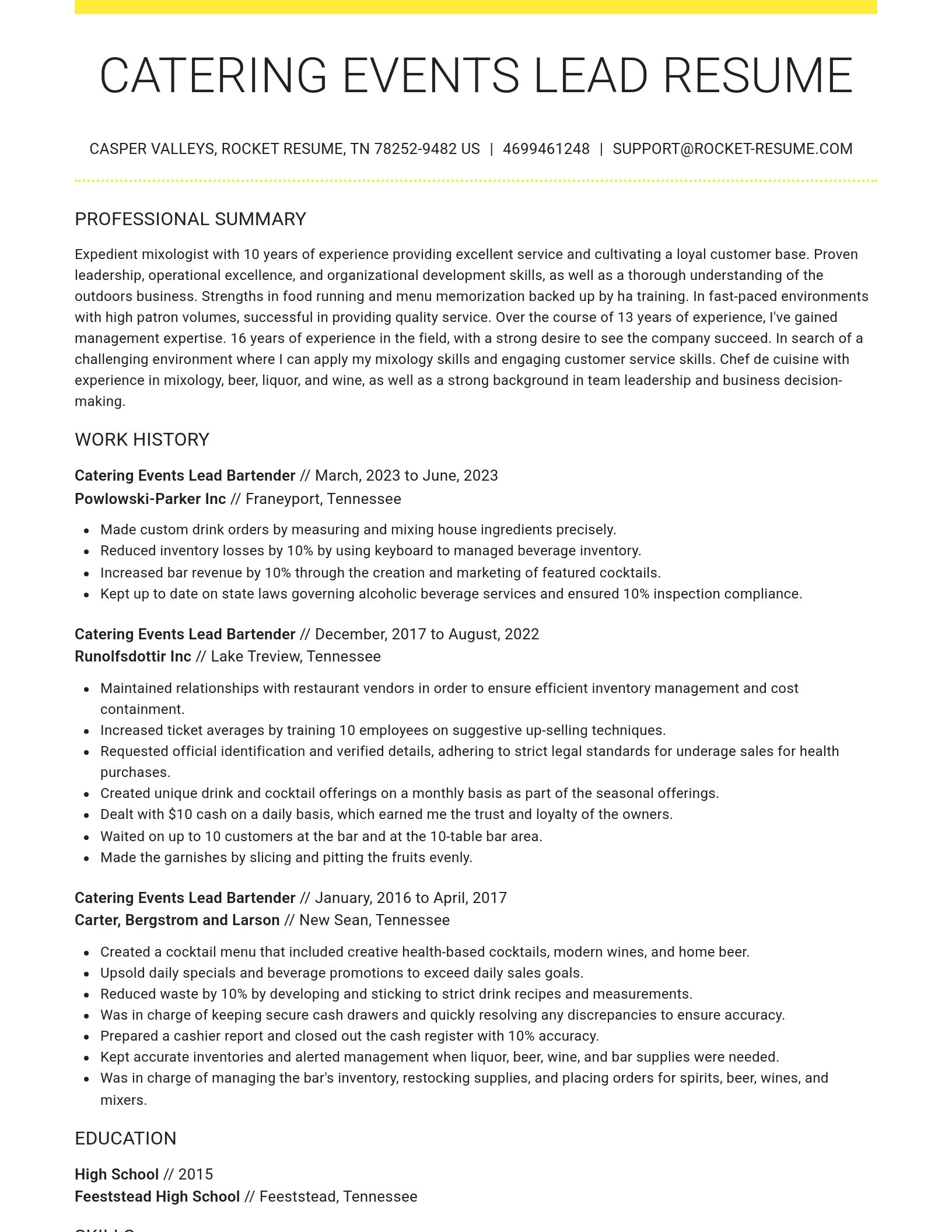 Grand resume template