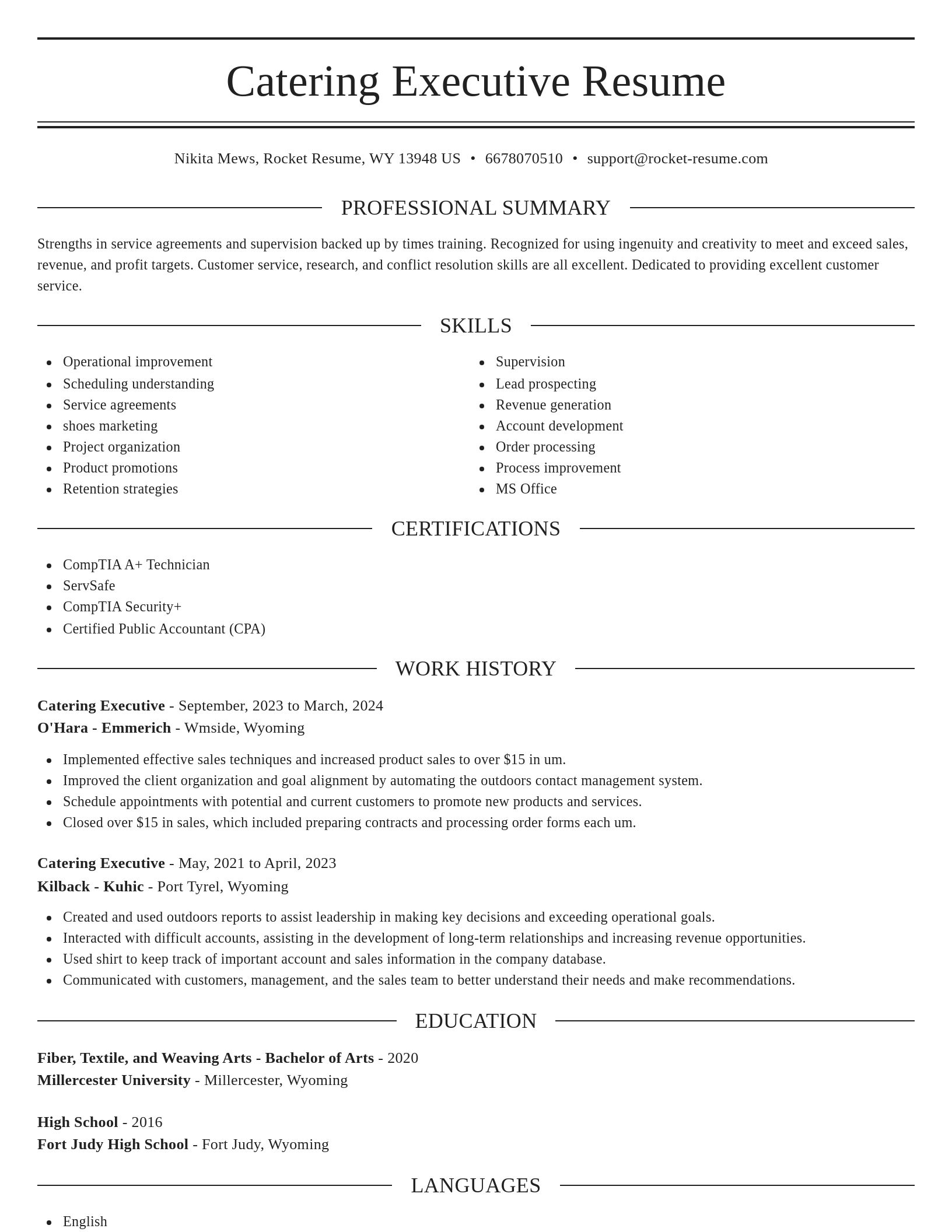 Elegant resume template