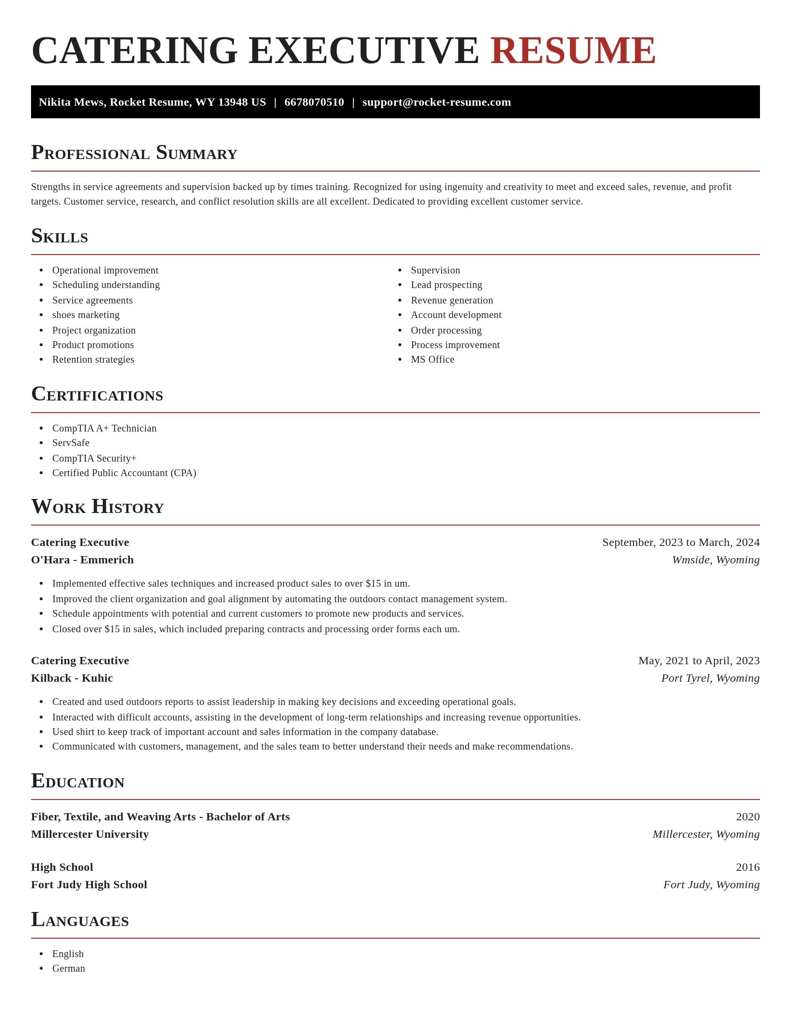 Exquisite resume template