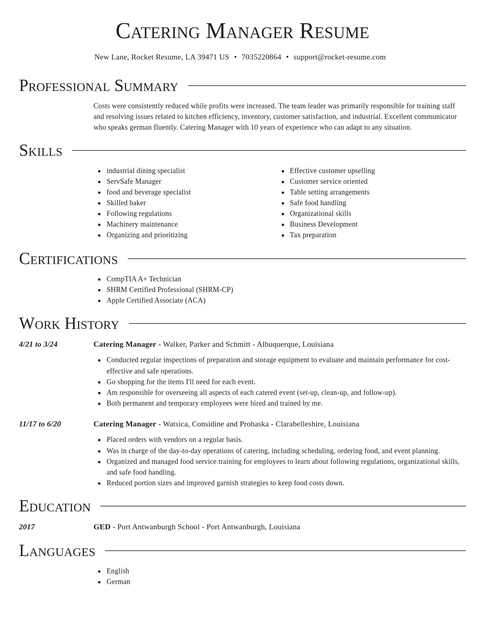 Director resume template