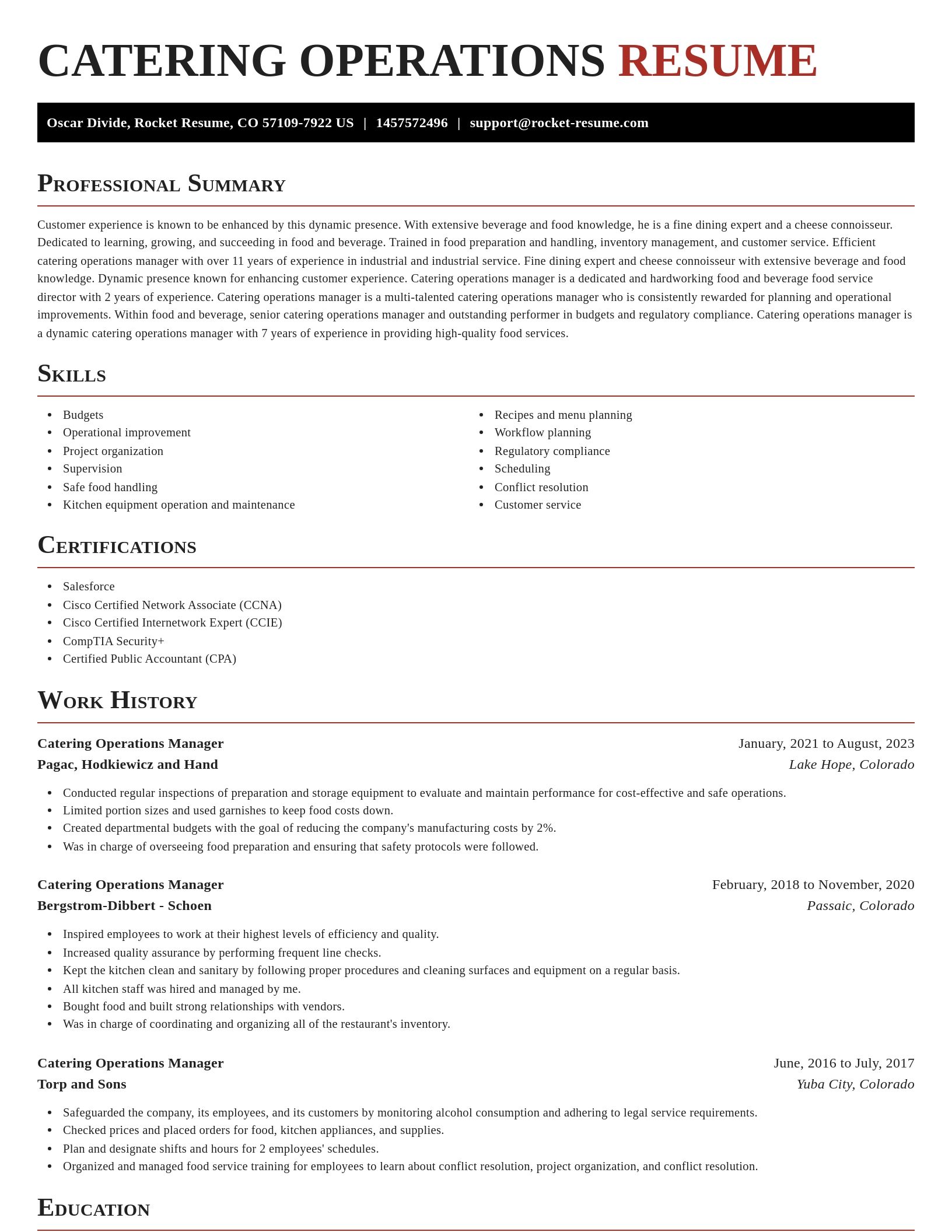 Exquisite resume template