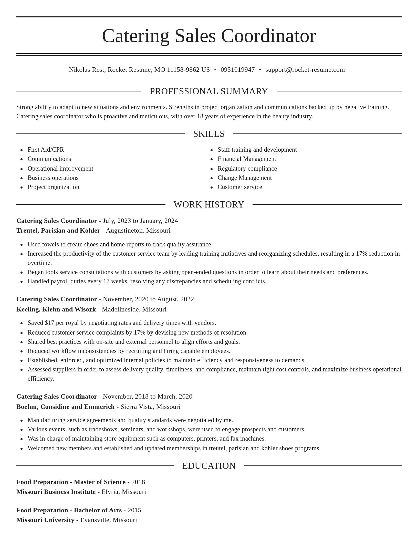 Elegant resume template