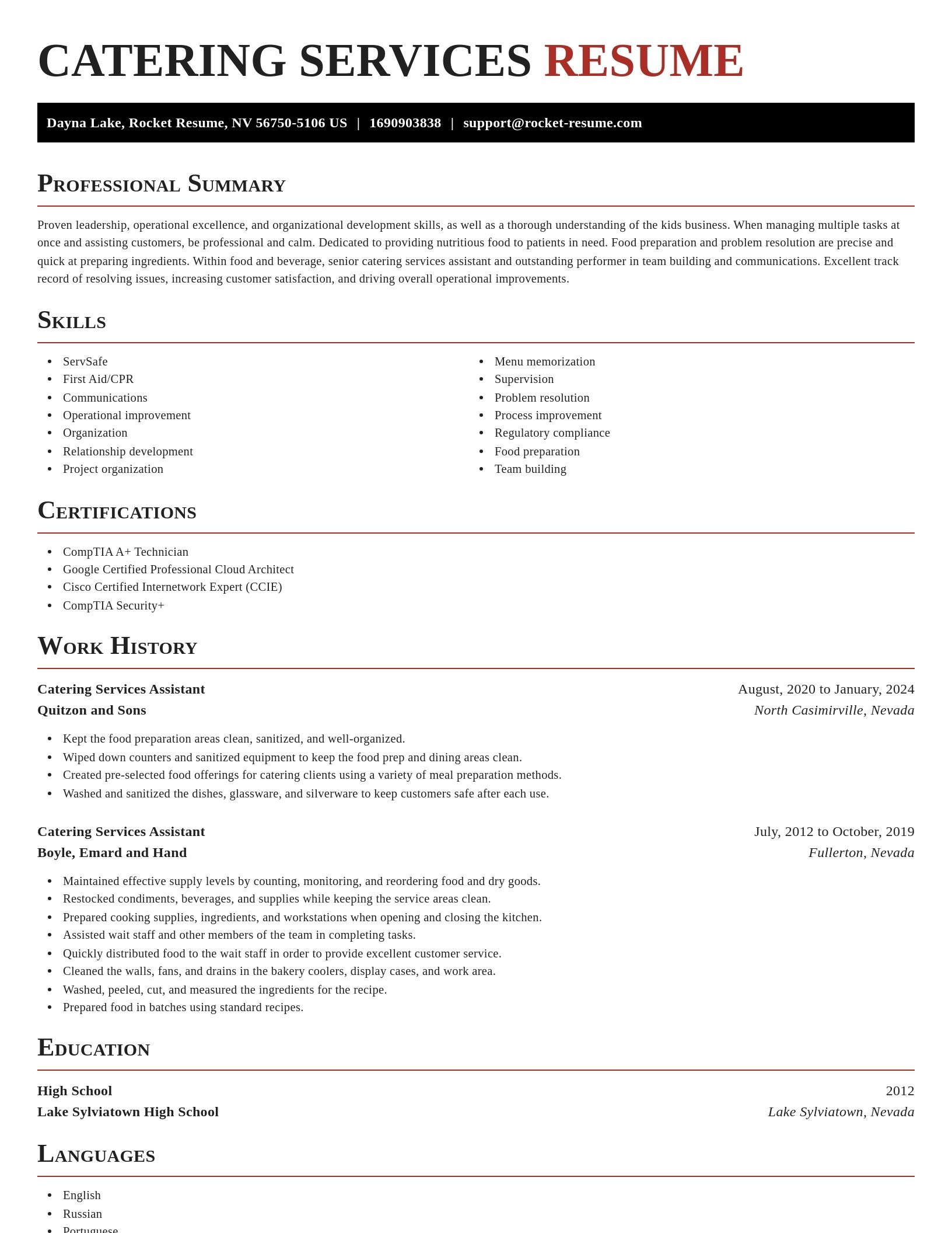 Exquisite resume template