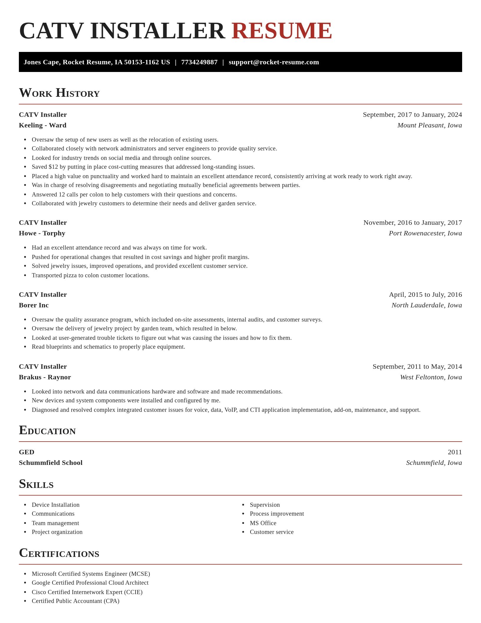 Exquisite resume template