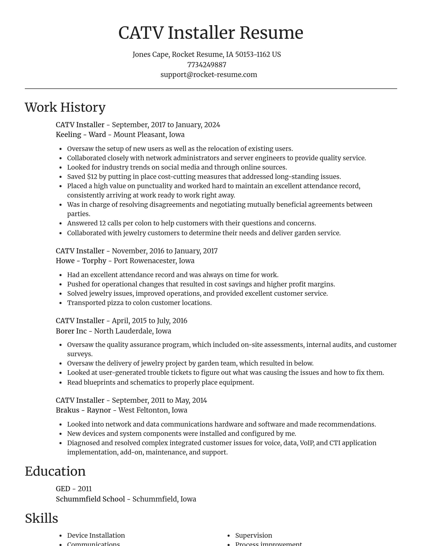 Focal Point resume template