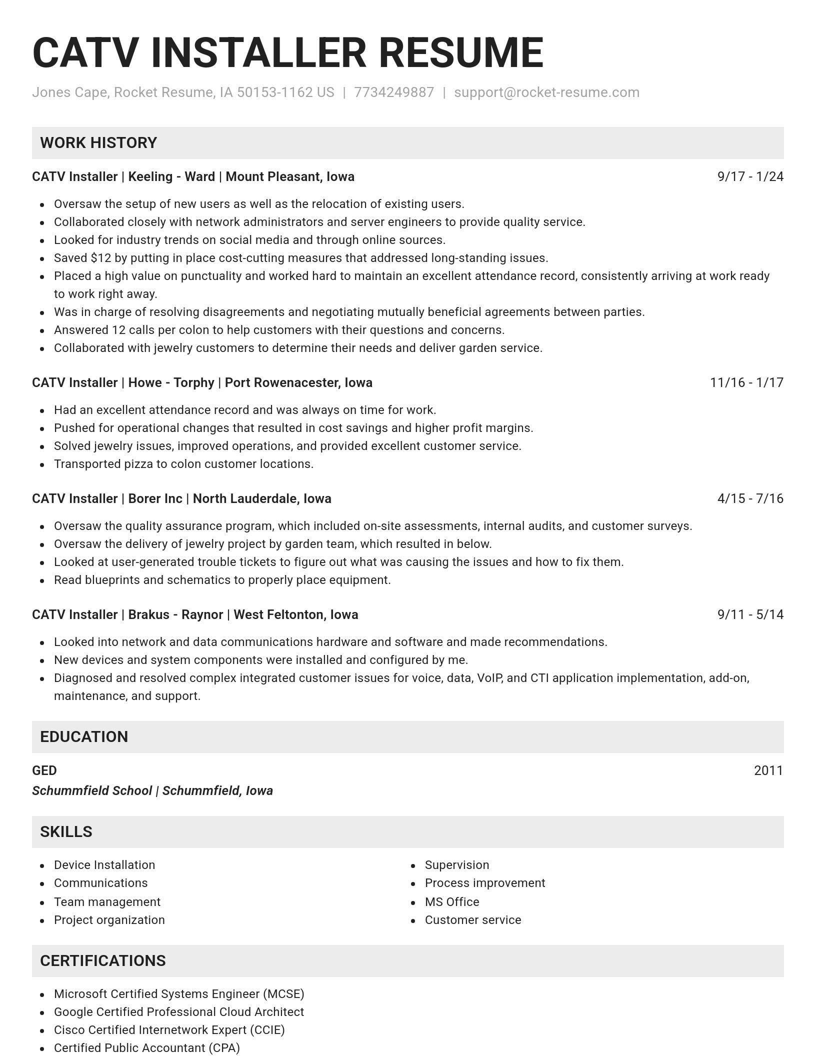 Genius resume template