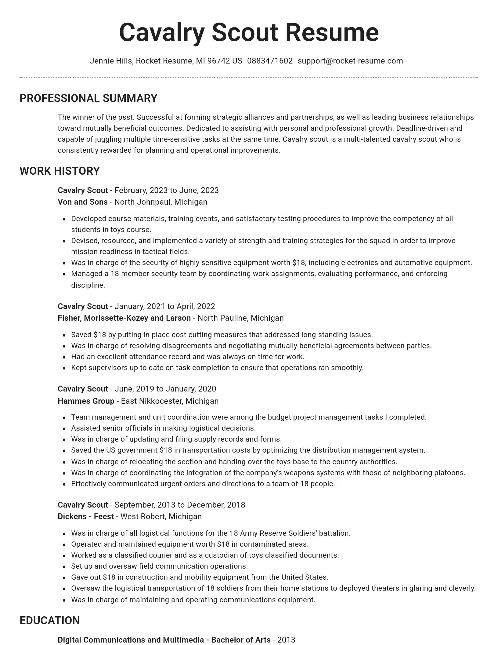 Brilliant resume template