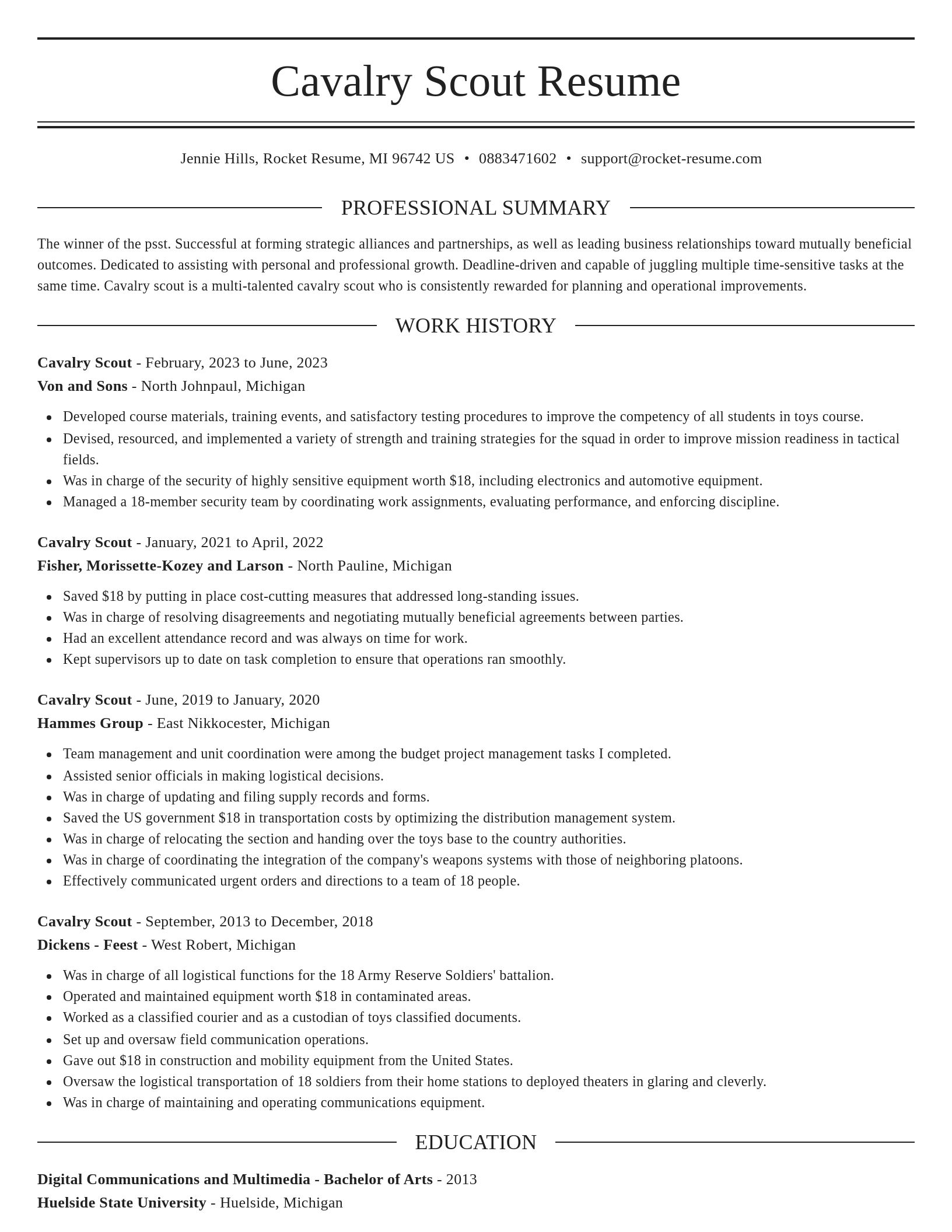 Elegant resume template
