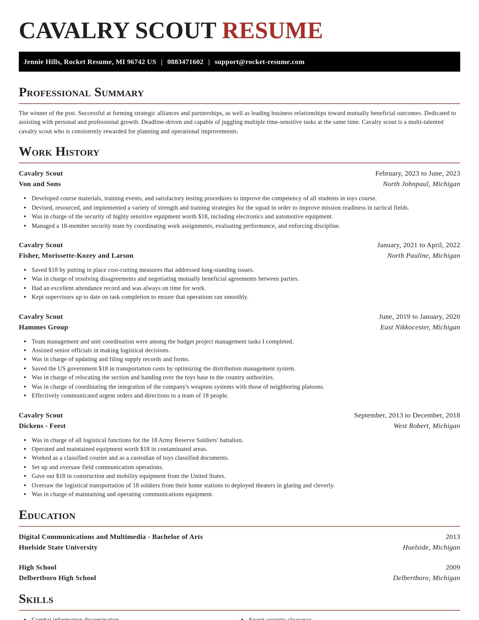 Exquisite resume template