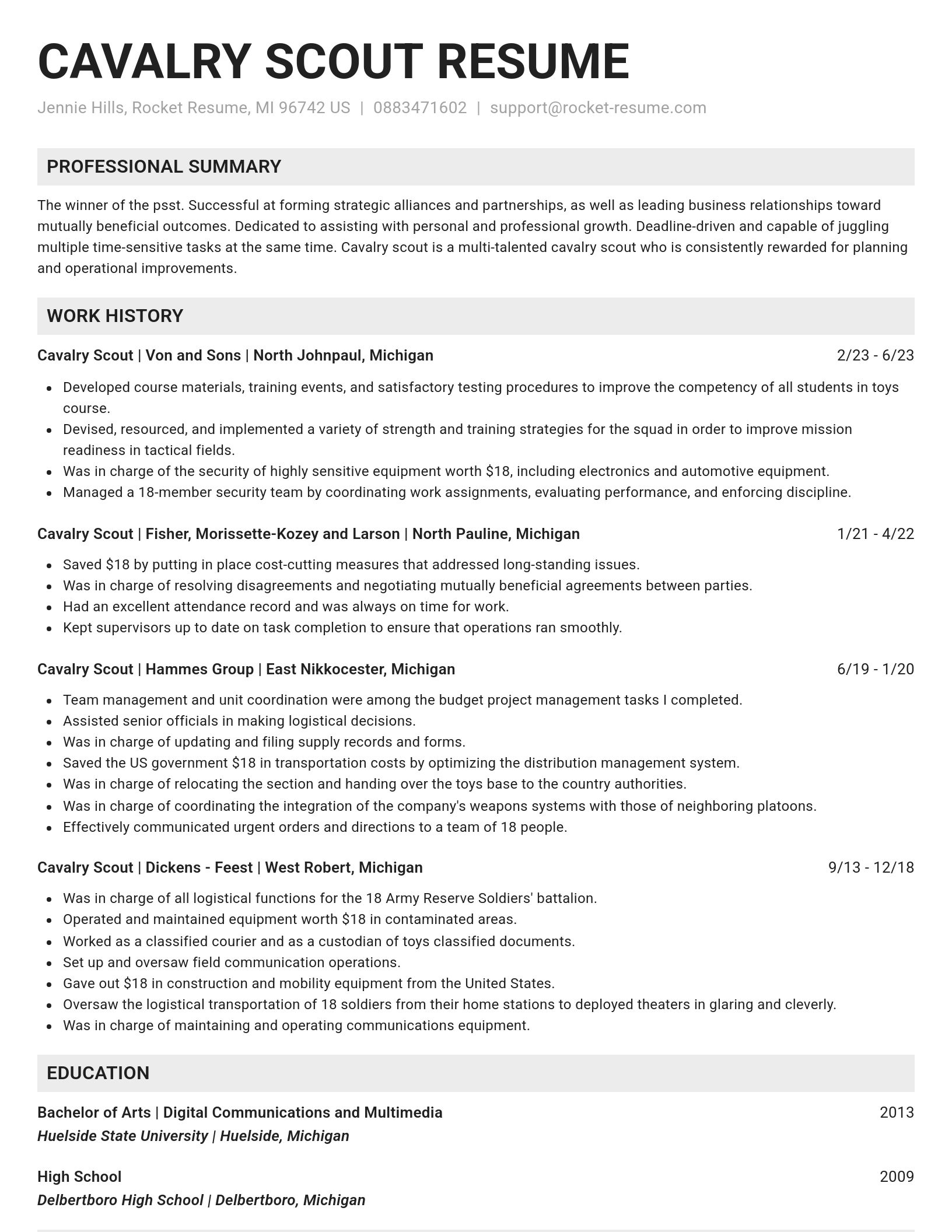 Genius resume template