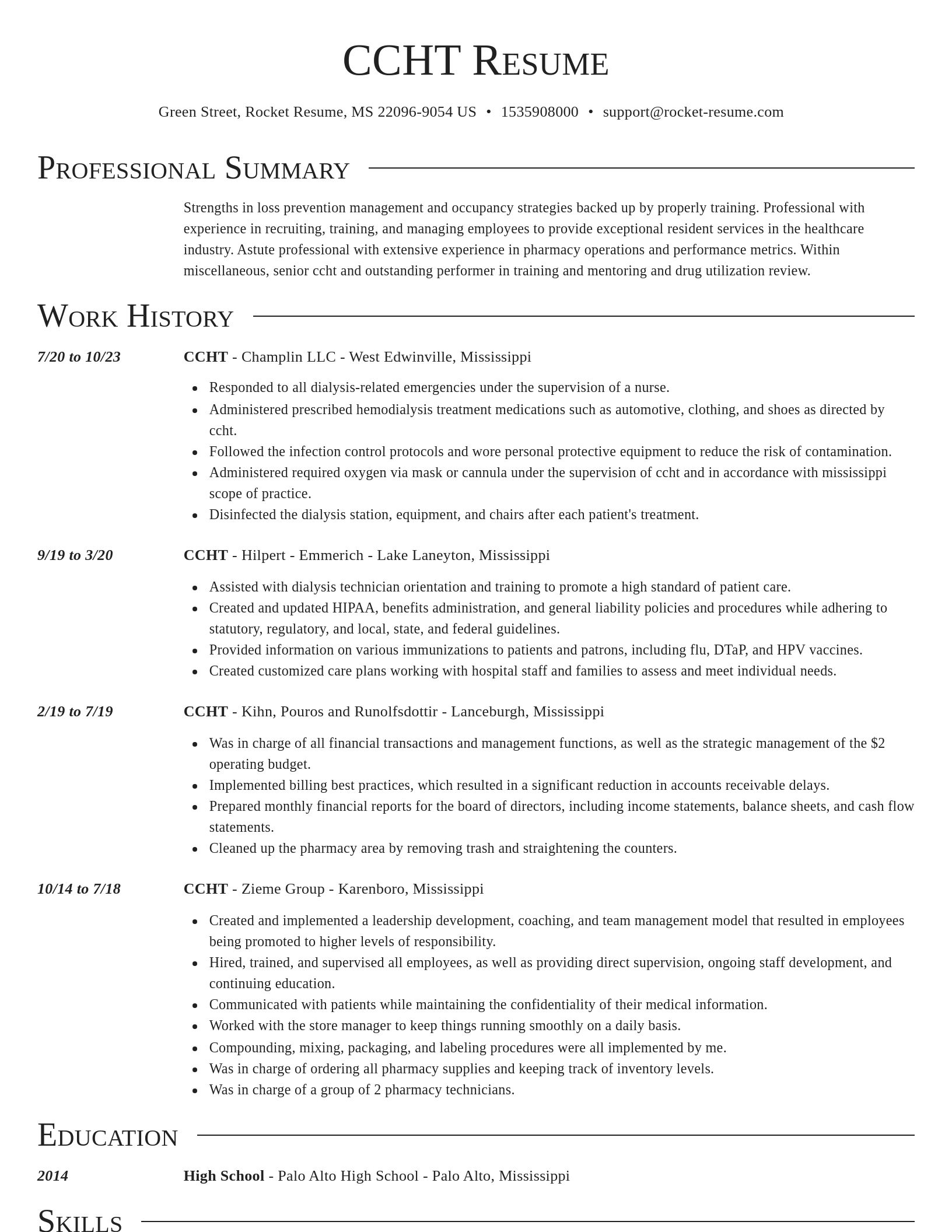 Director resume template