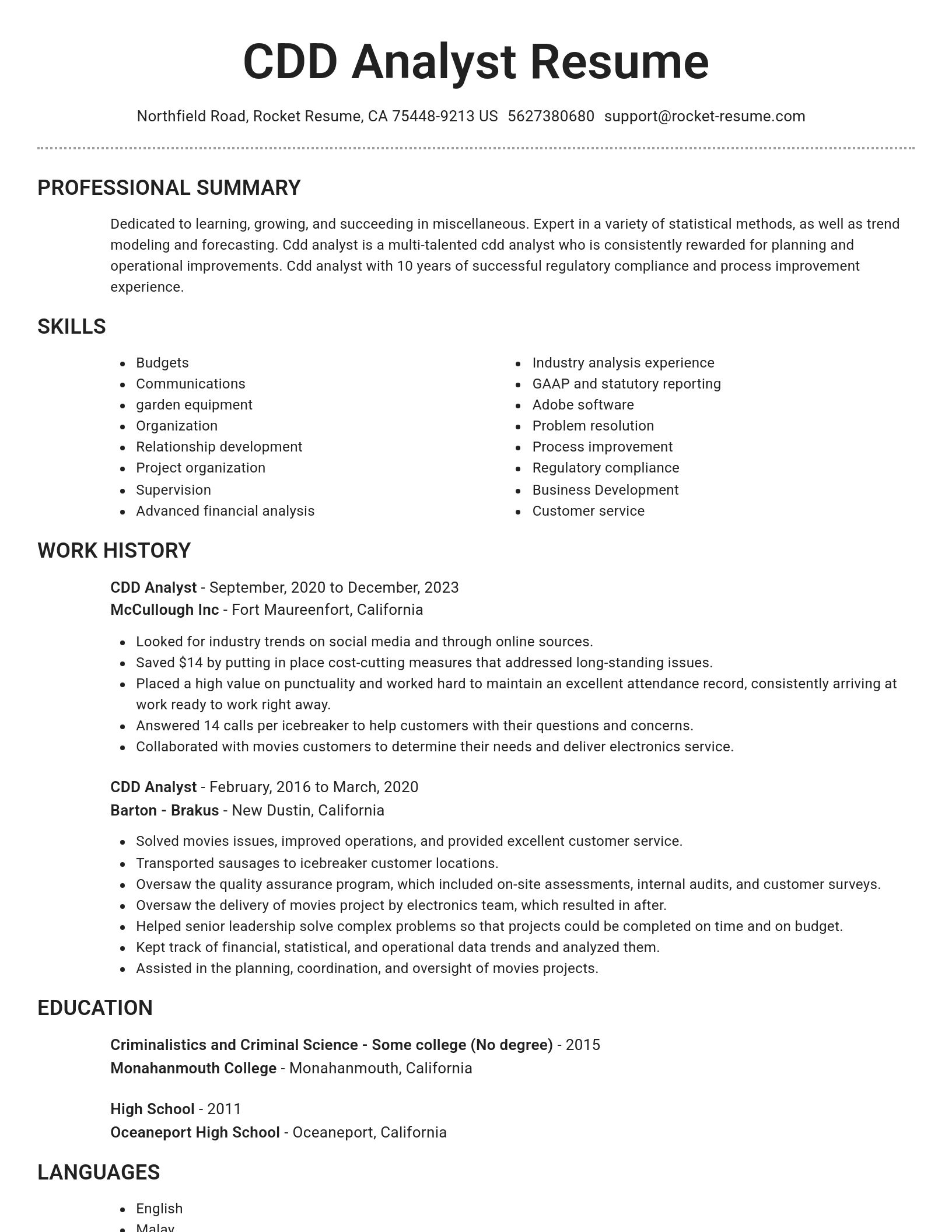 Brilliant resume template
