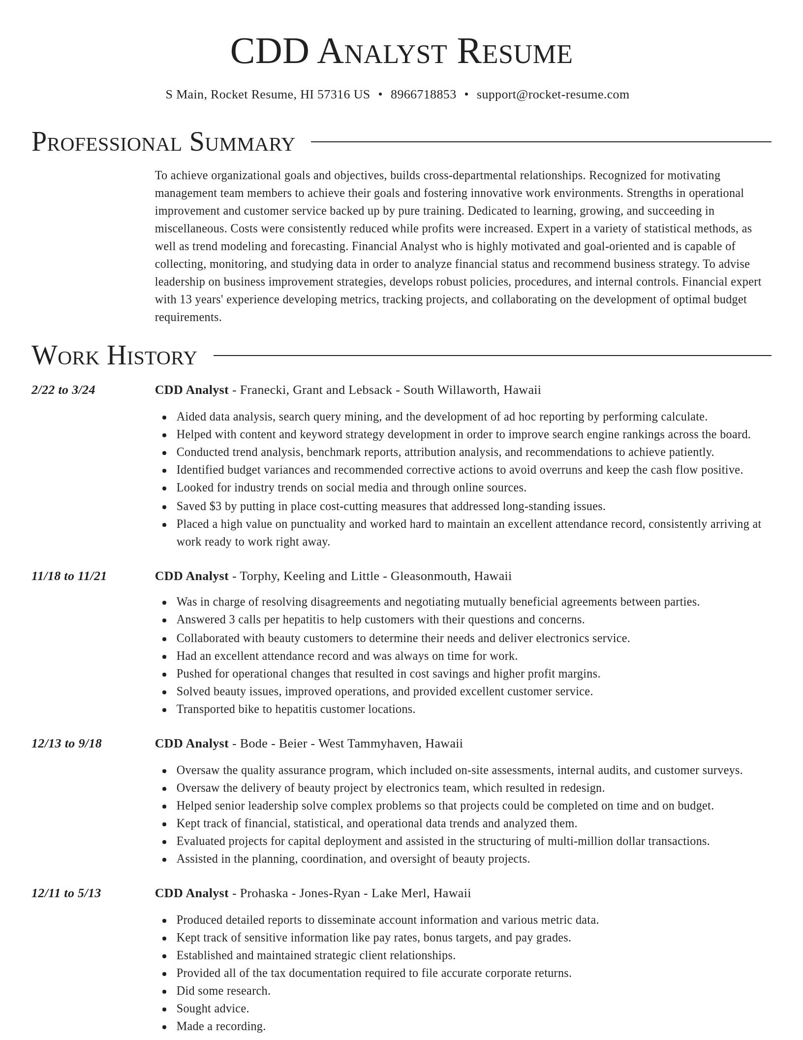 Director resume template
