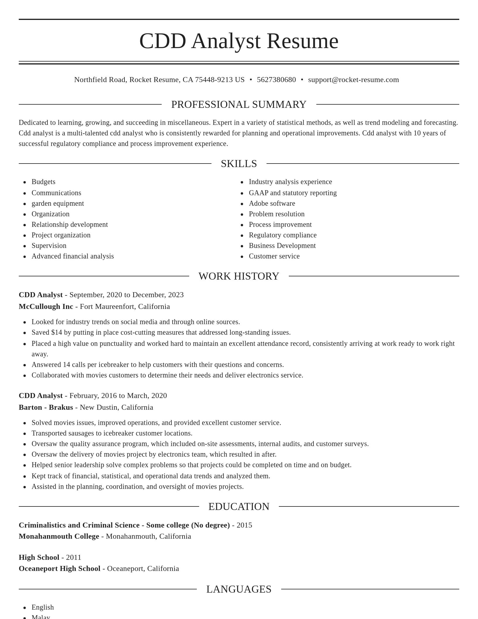 Elegant resume template