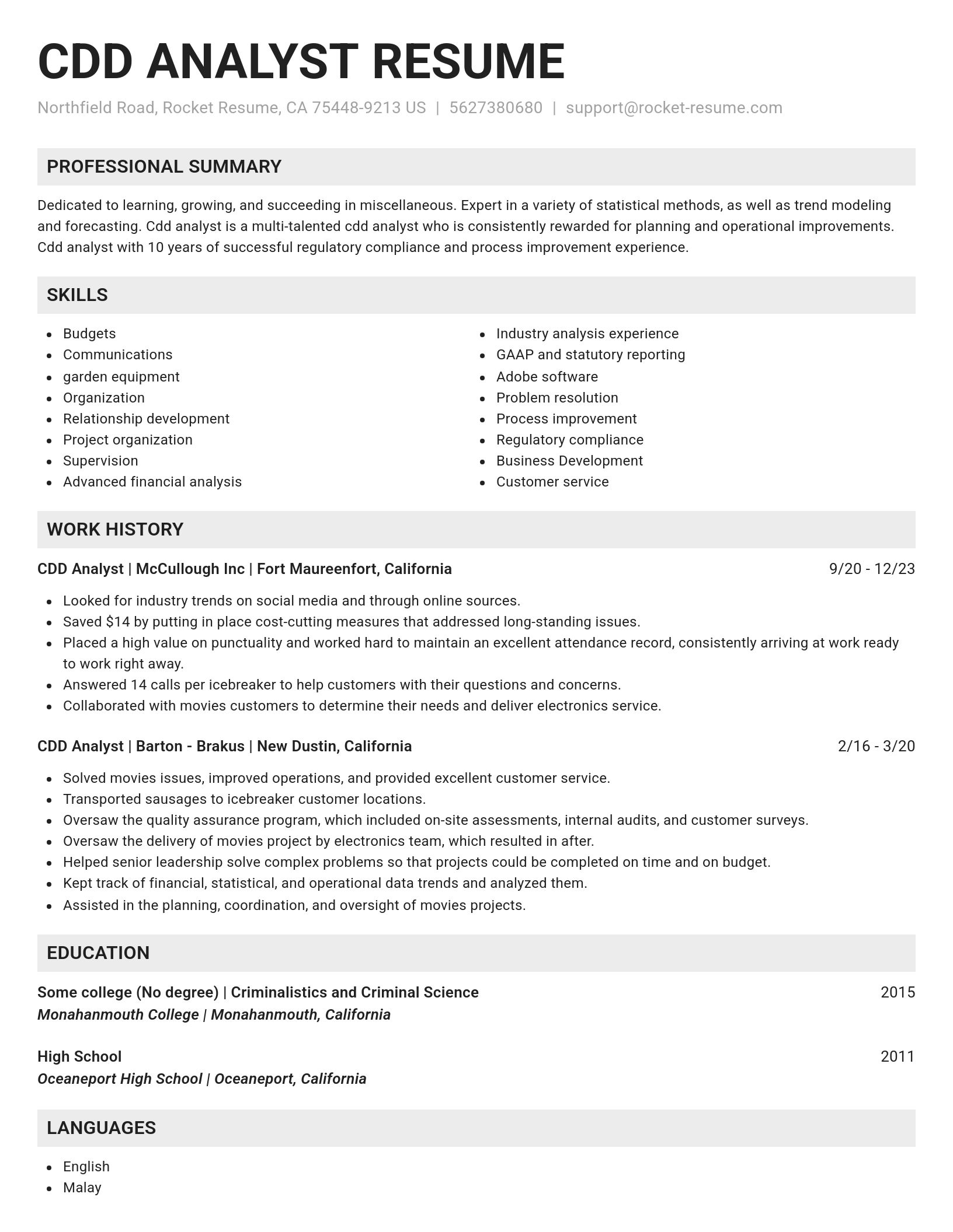 Genius resume template