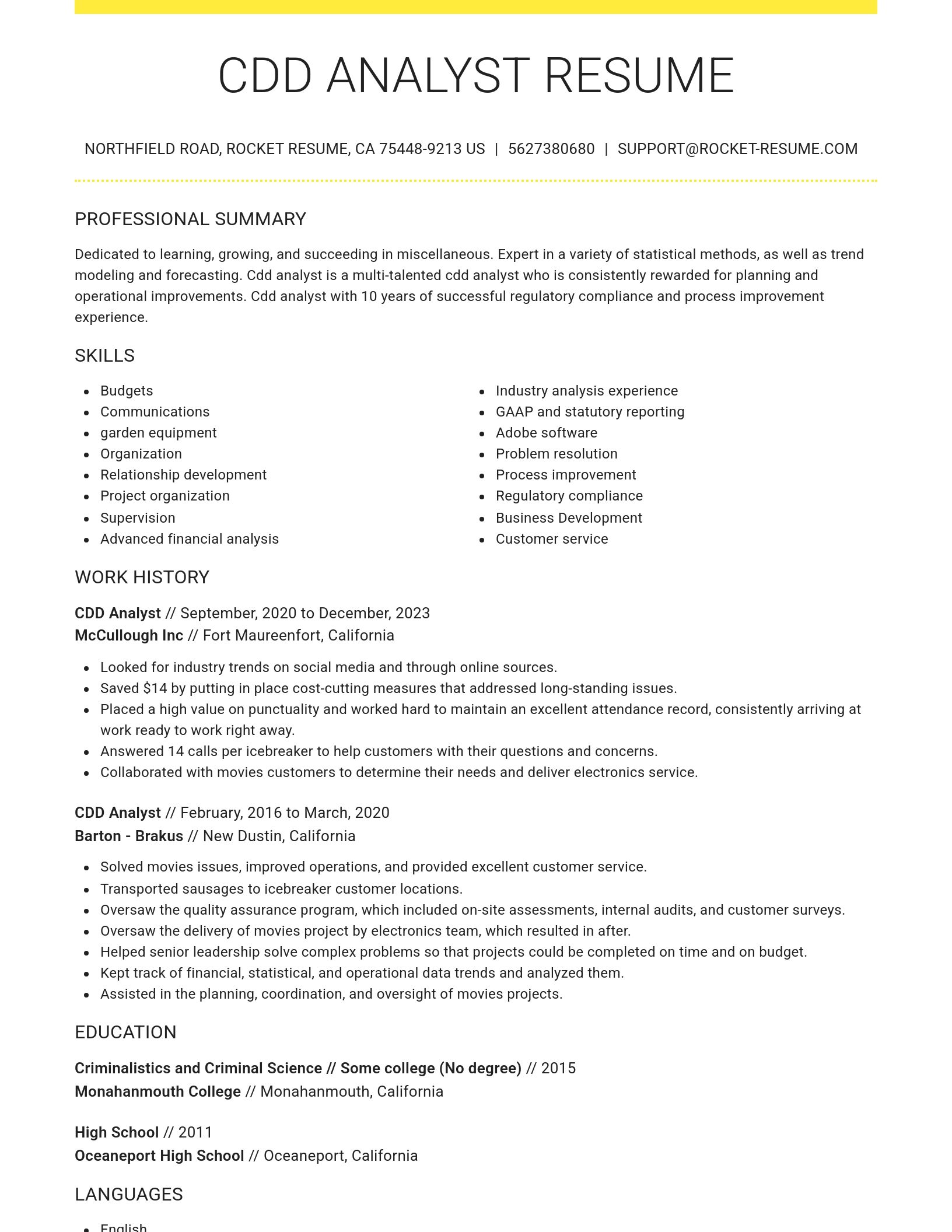 Grand resume template