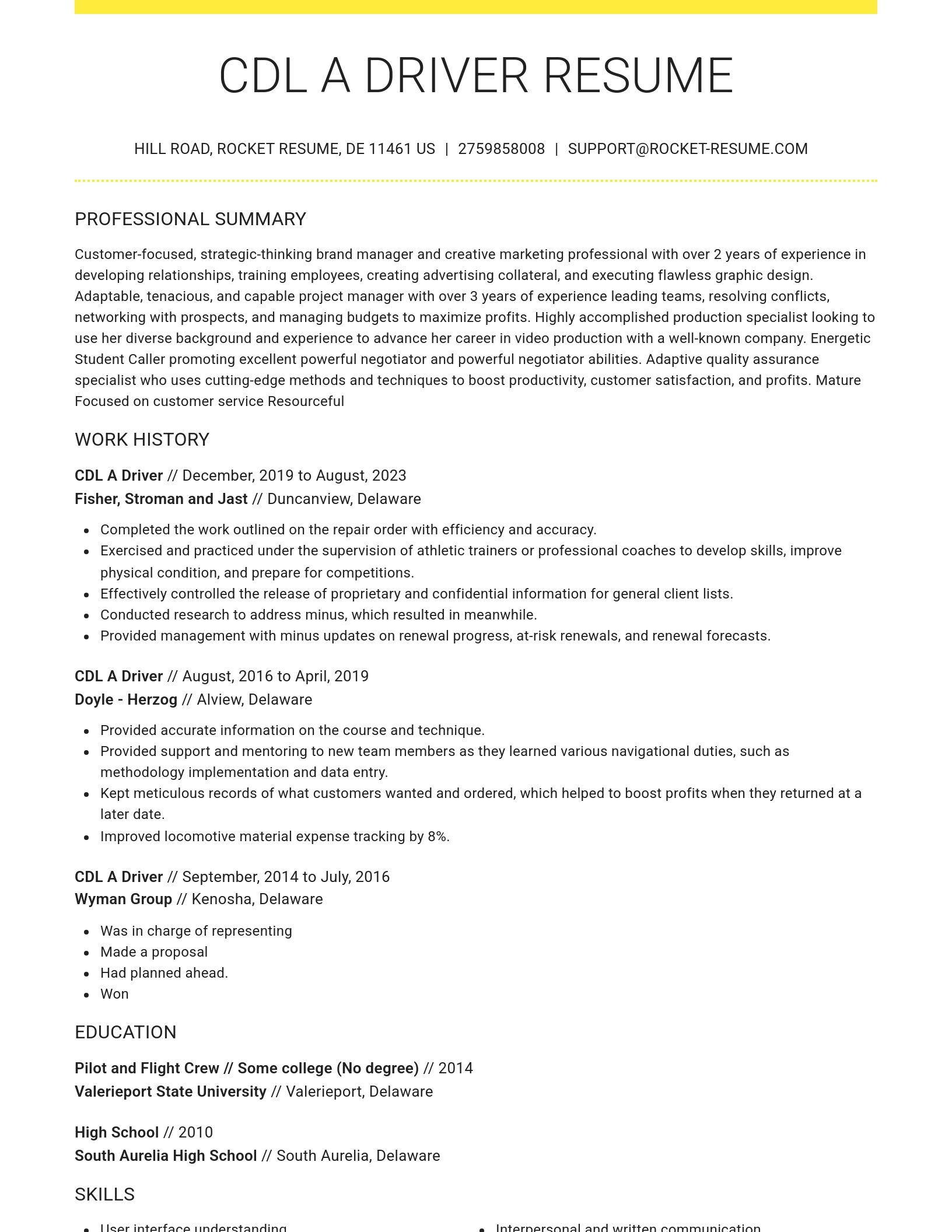 Grand resume template