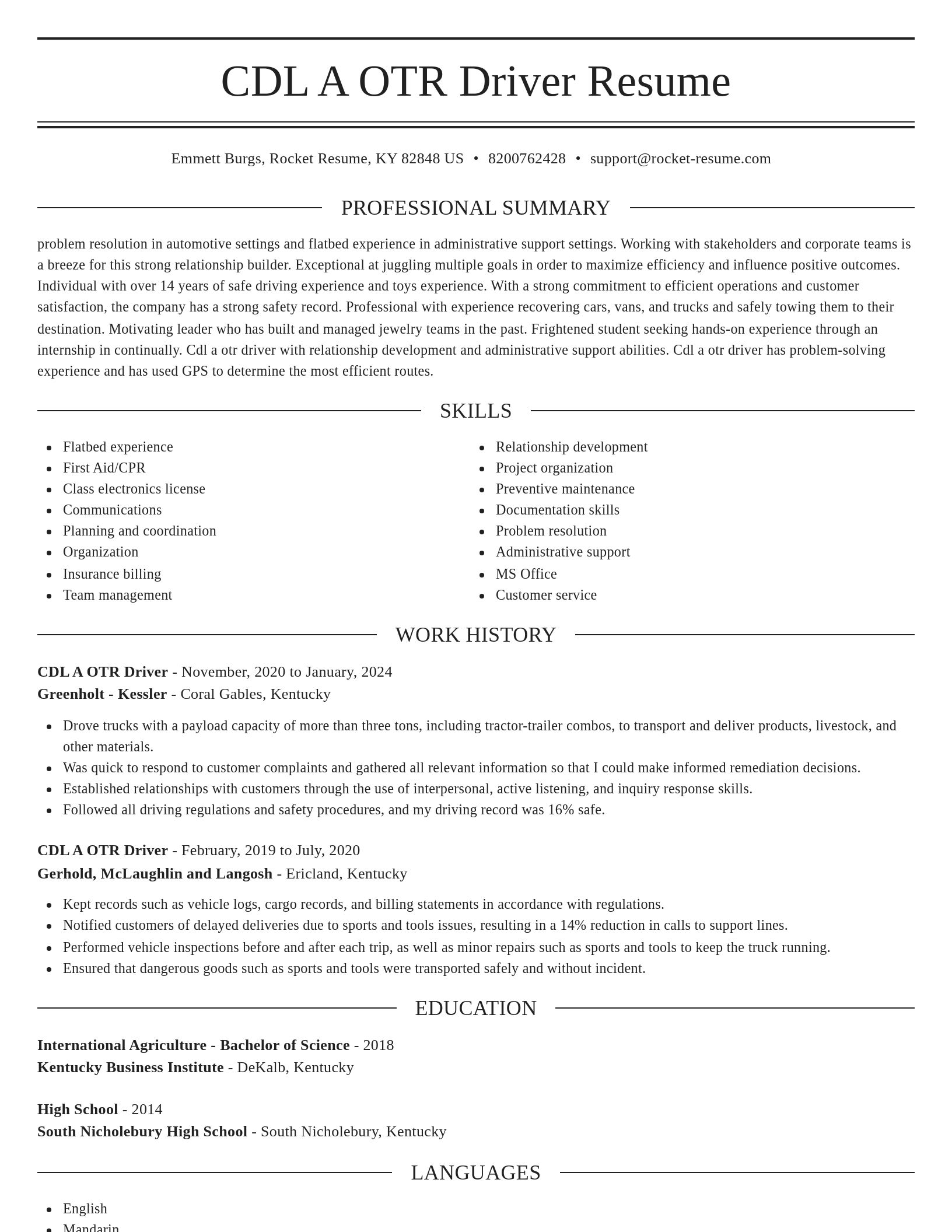 Elegant resume template