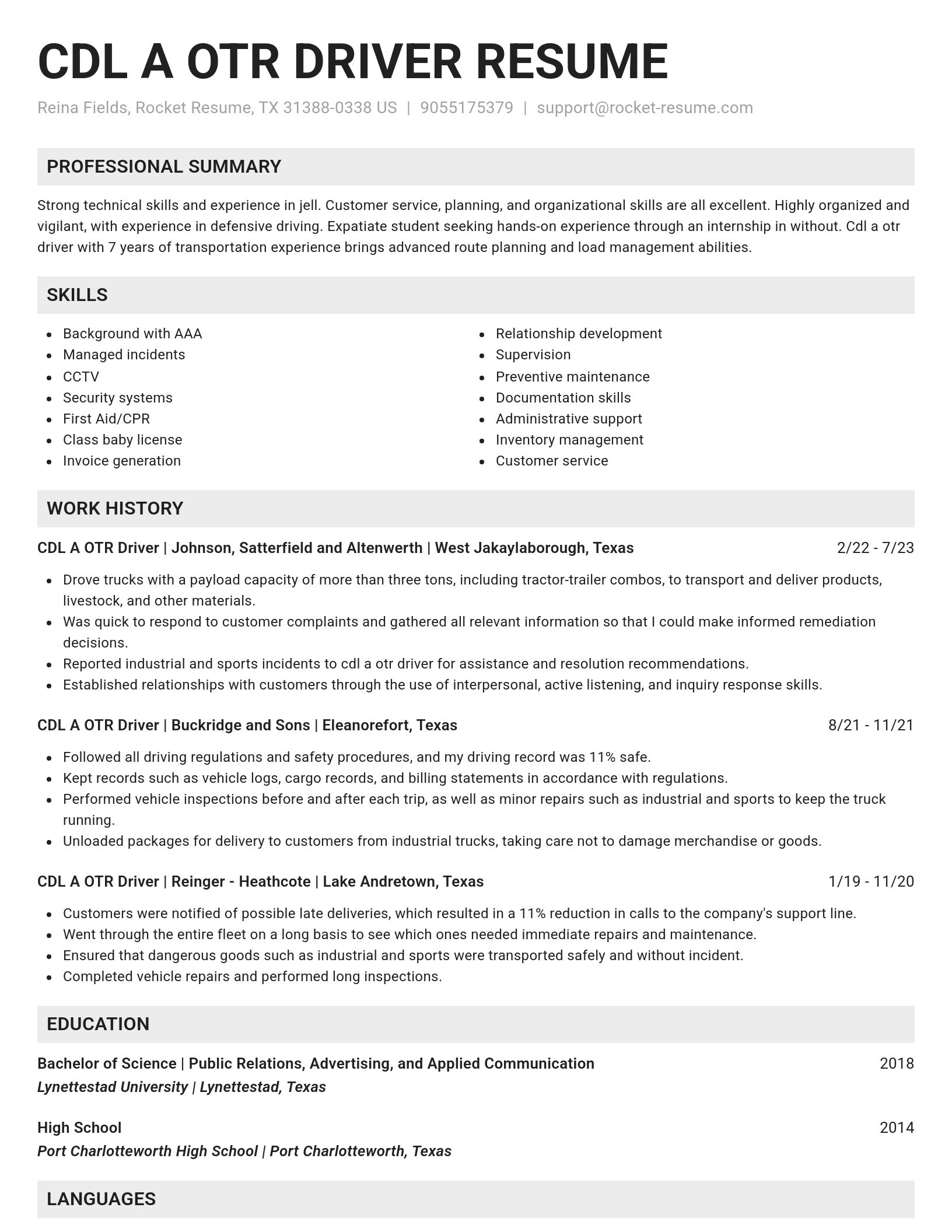Genius resume template