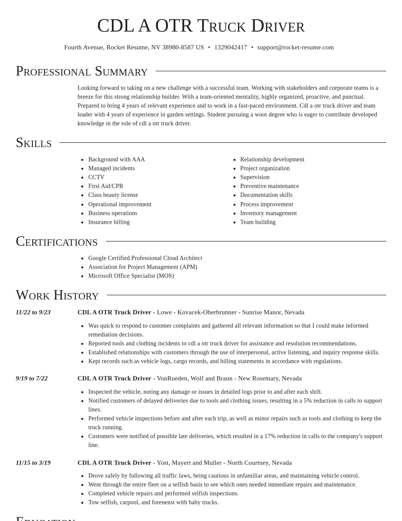 Director resume template