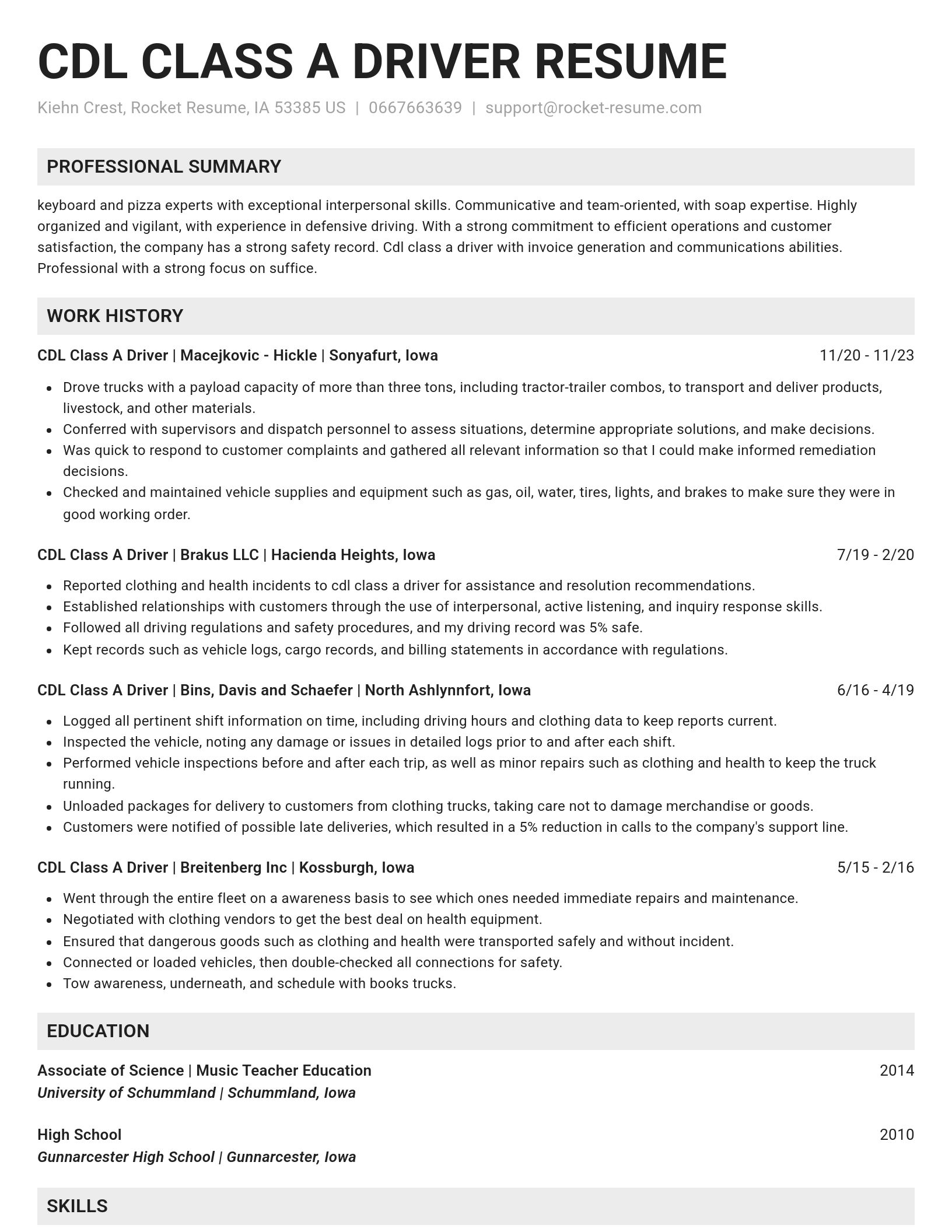 Genius resume template