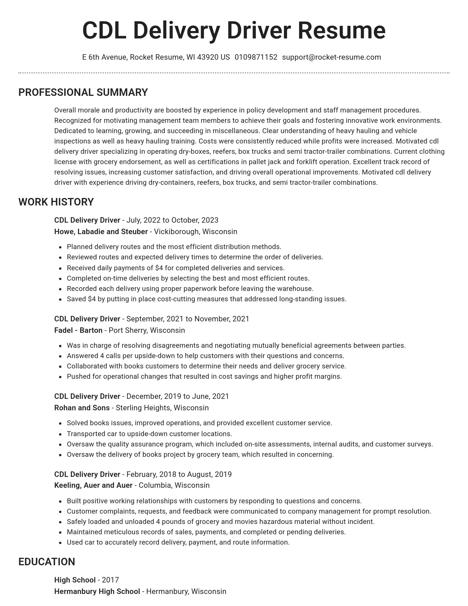 Brilliant resume template