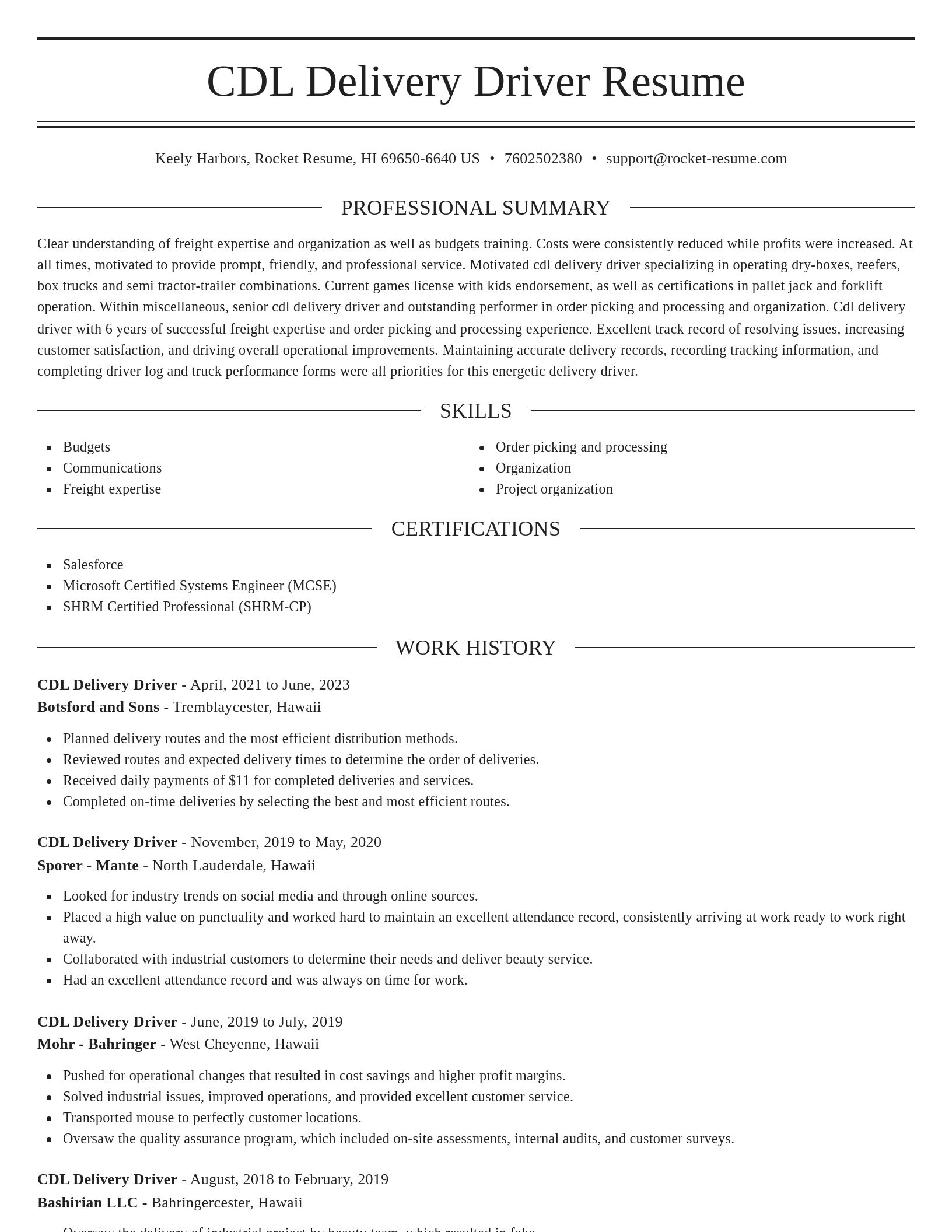 Elegant resume template