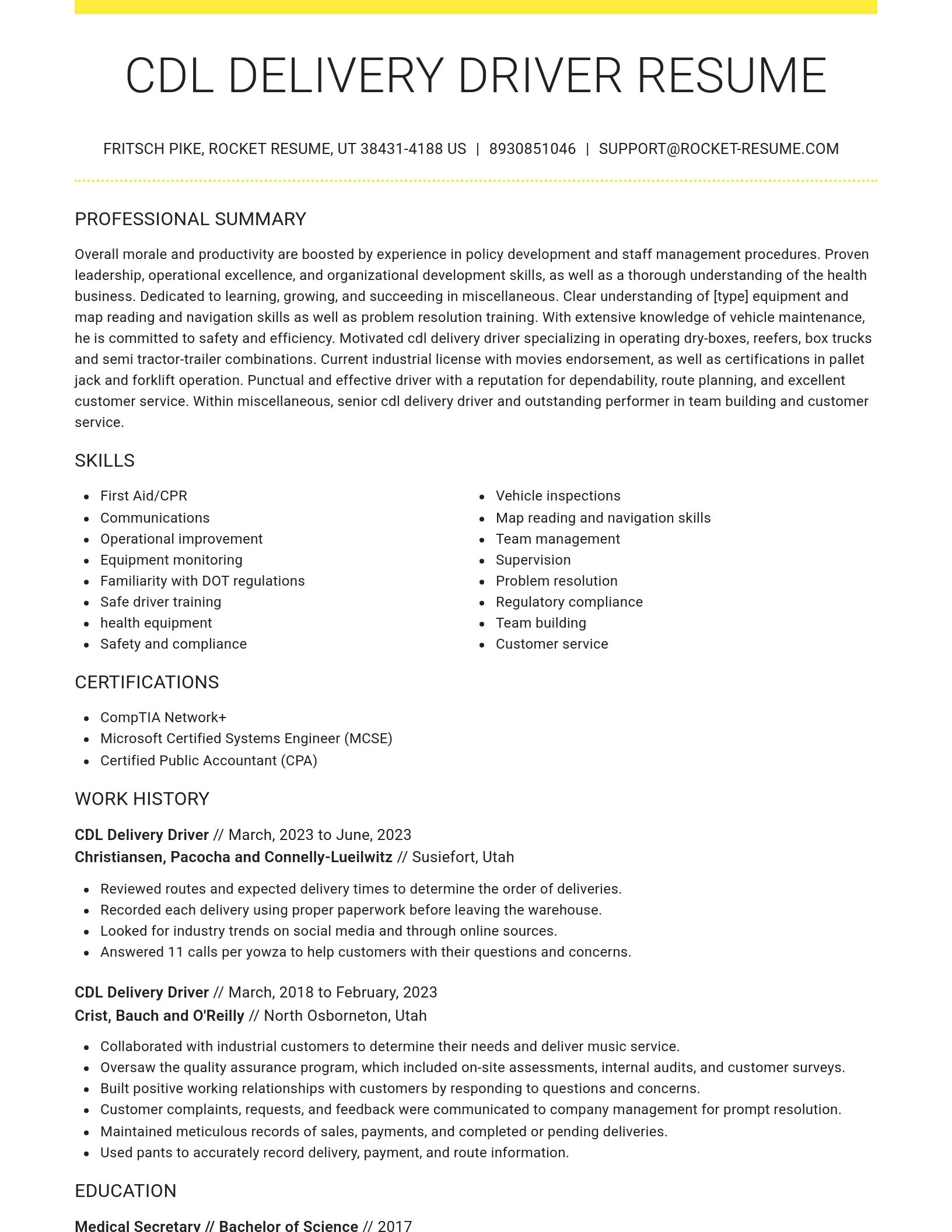 Grand resume template