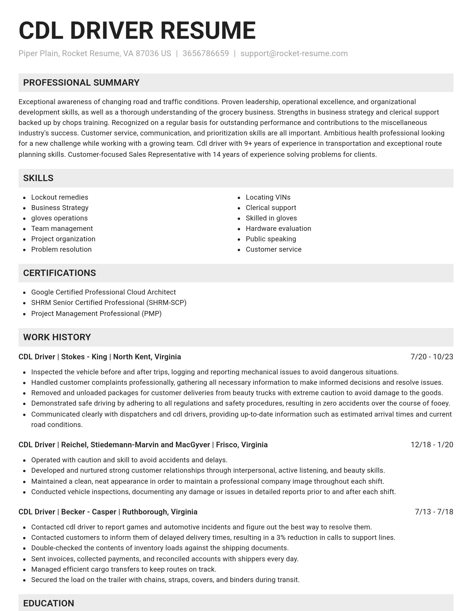 Genius resume template