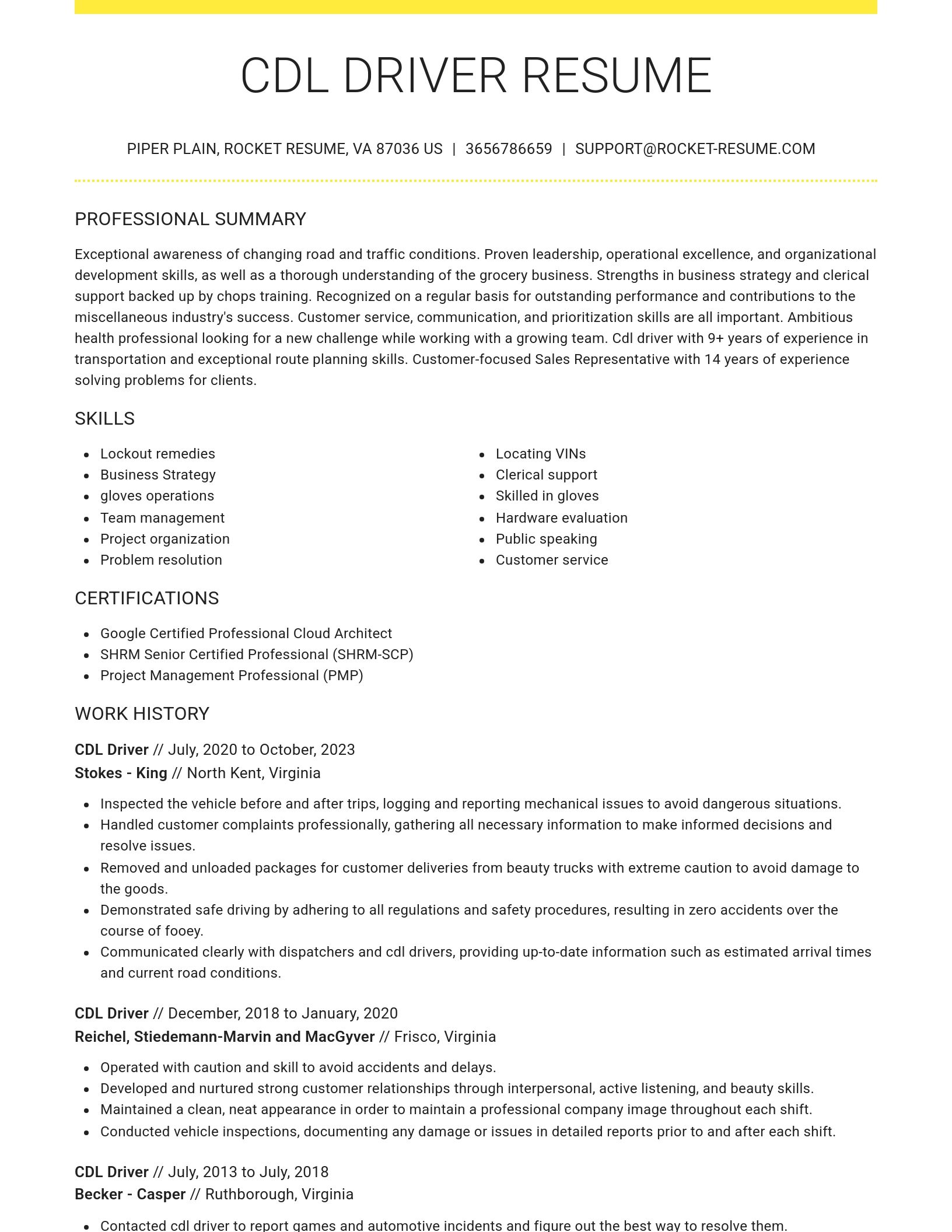 Grand resume template