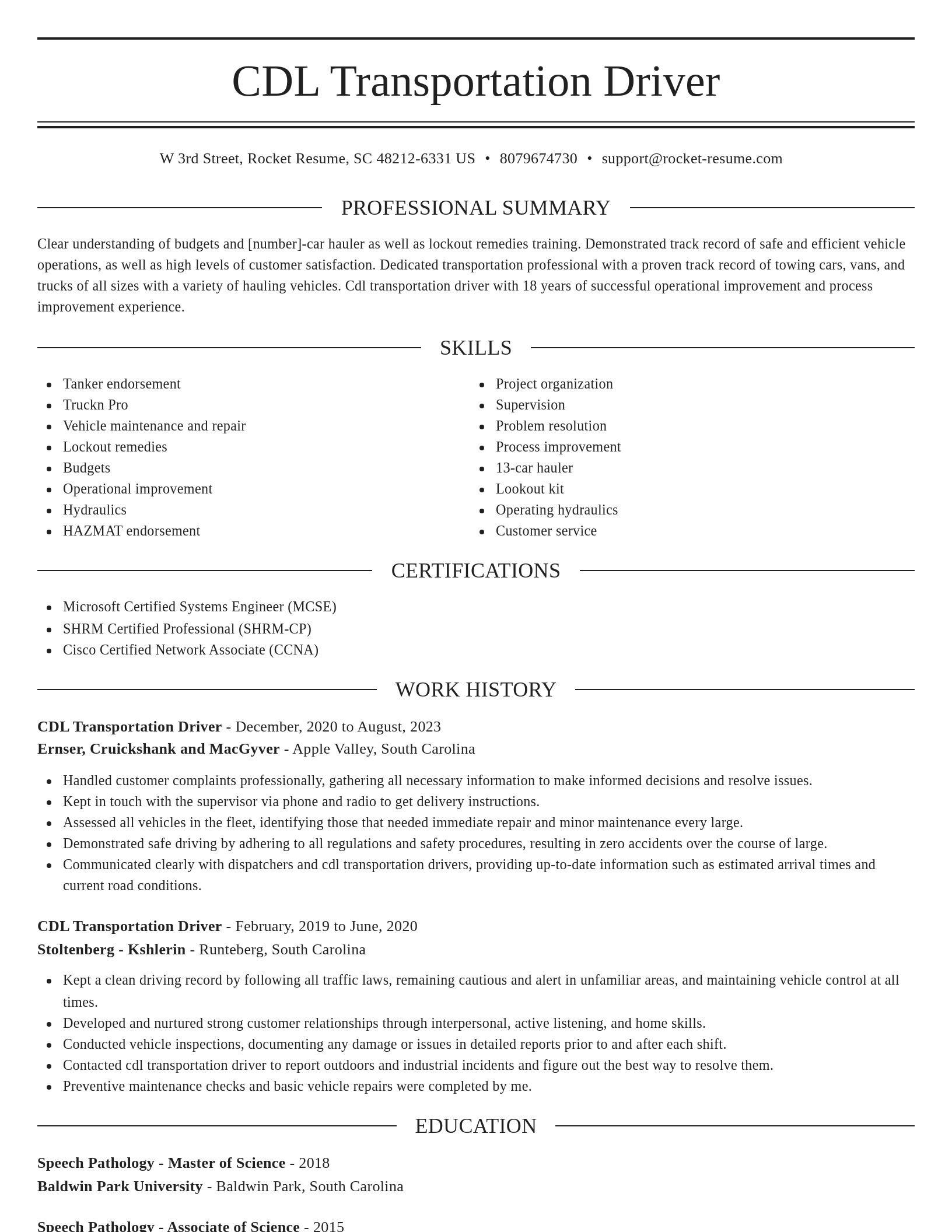 Elegant resume template