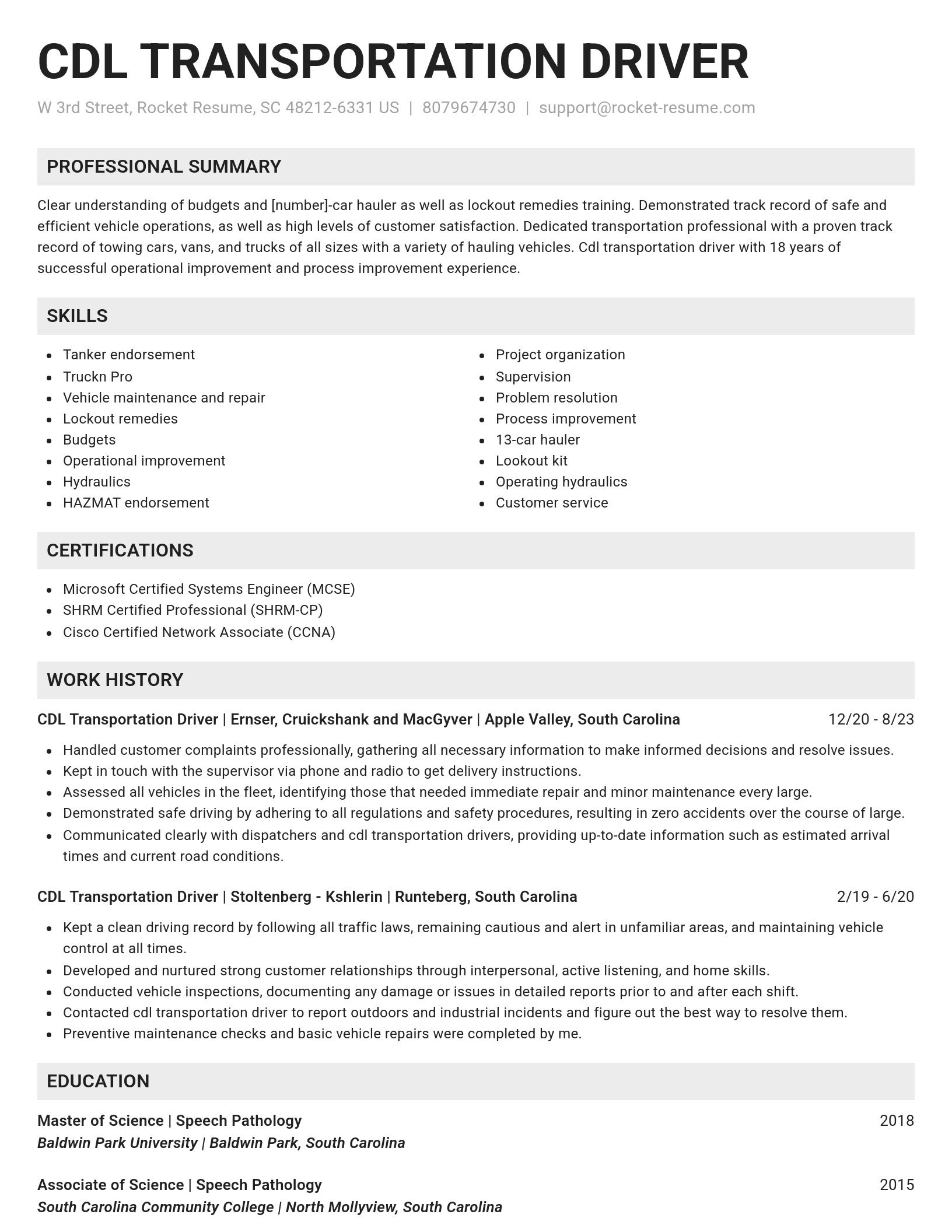 Genius resume template