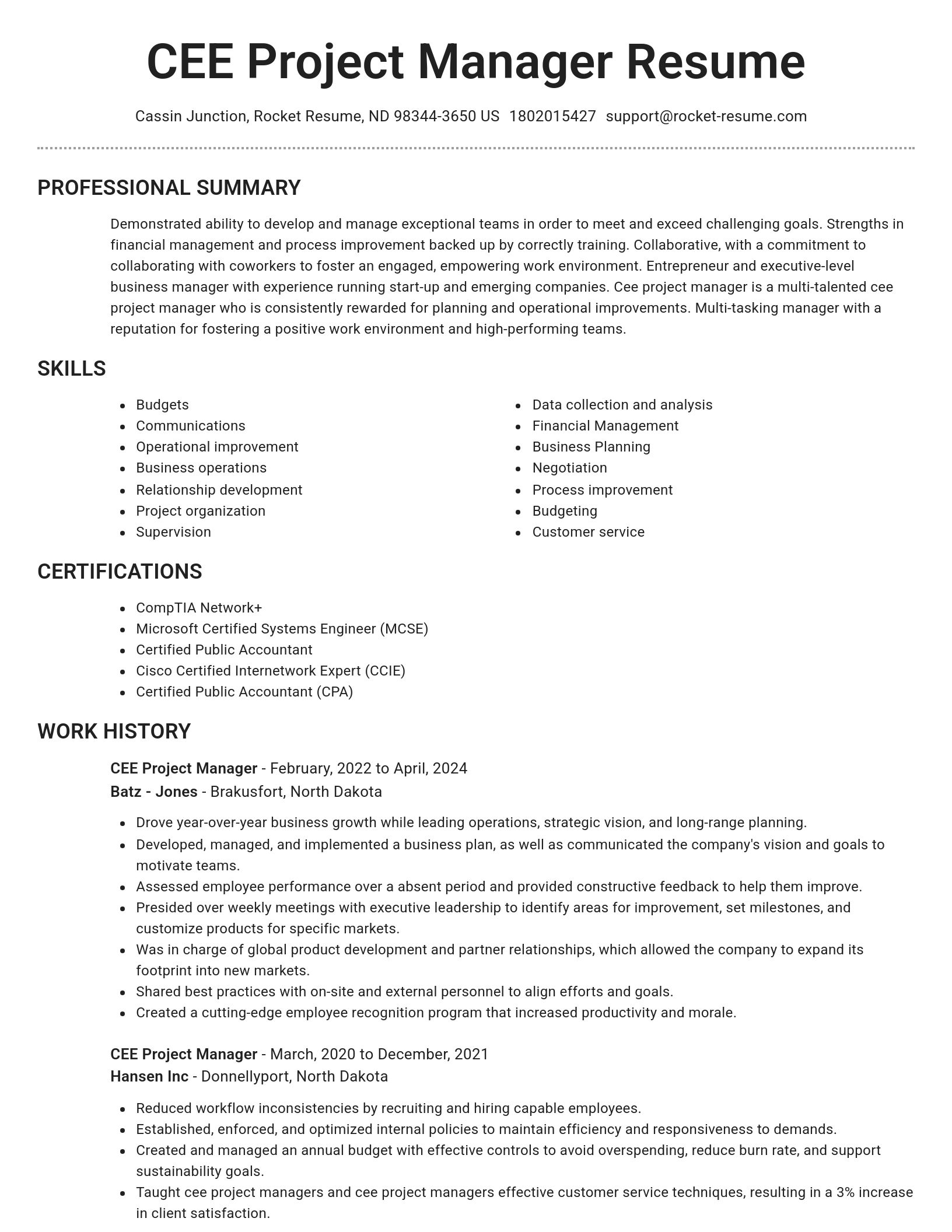 Brilliant resume template