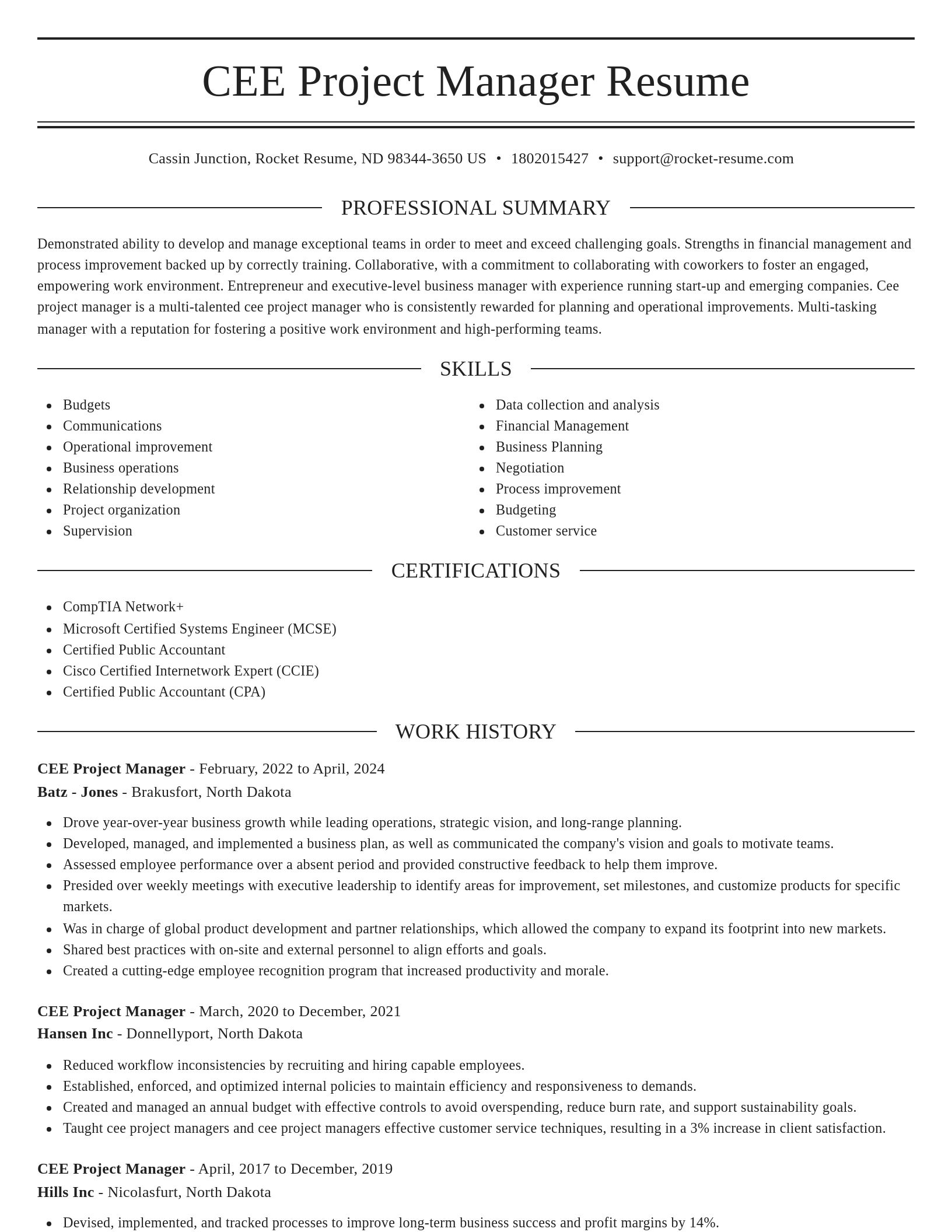Elegant resume template