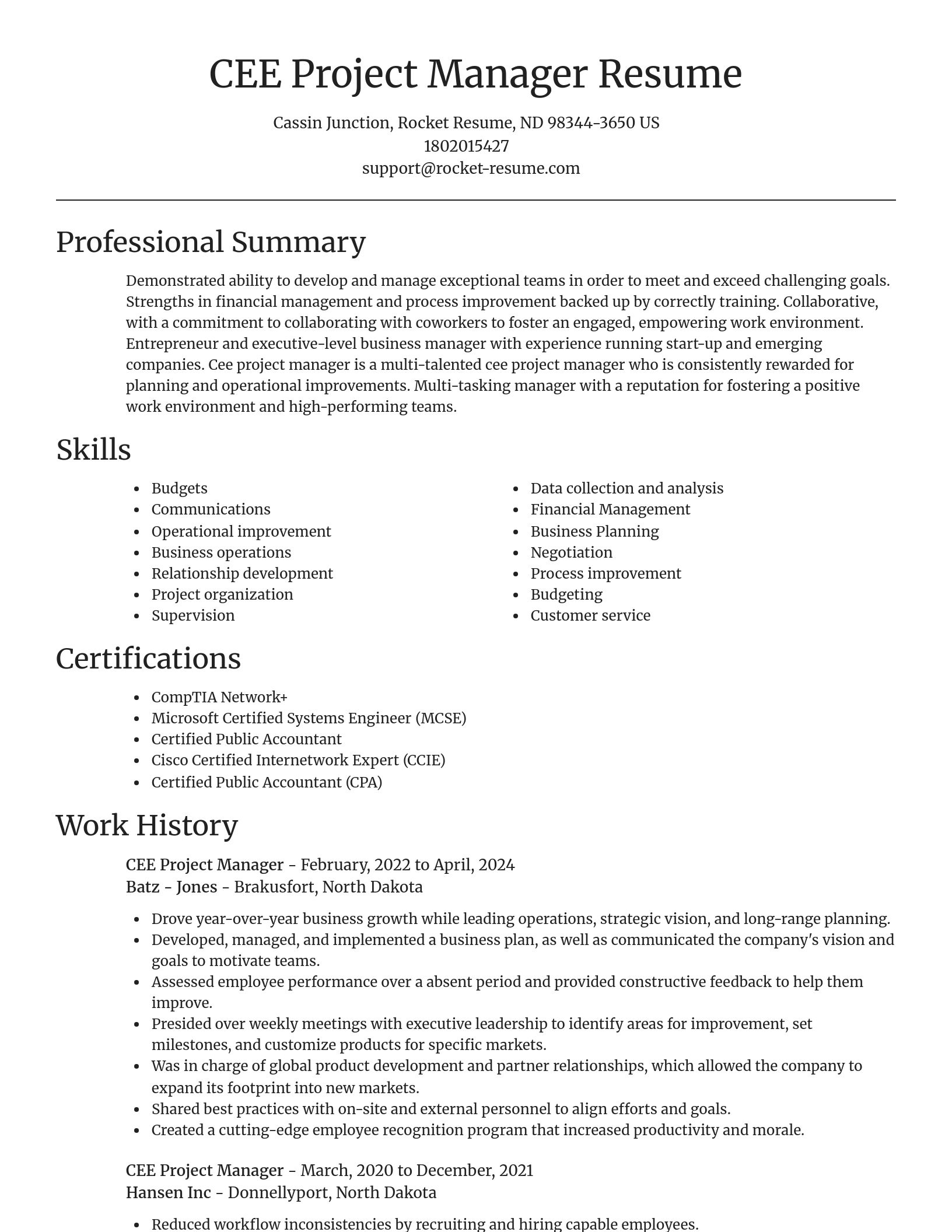 Focal Point resume template