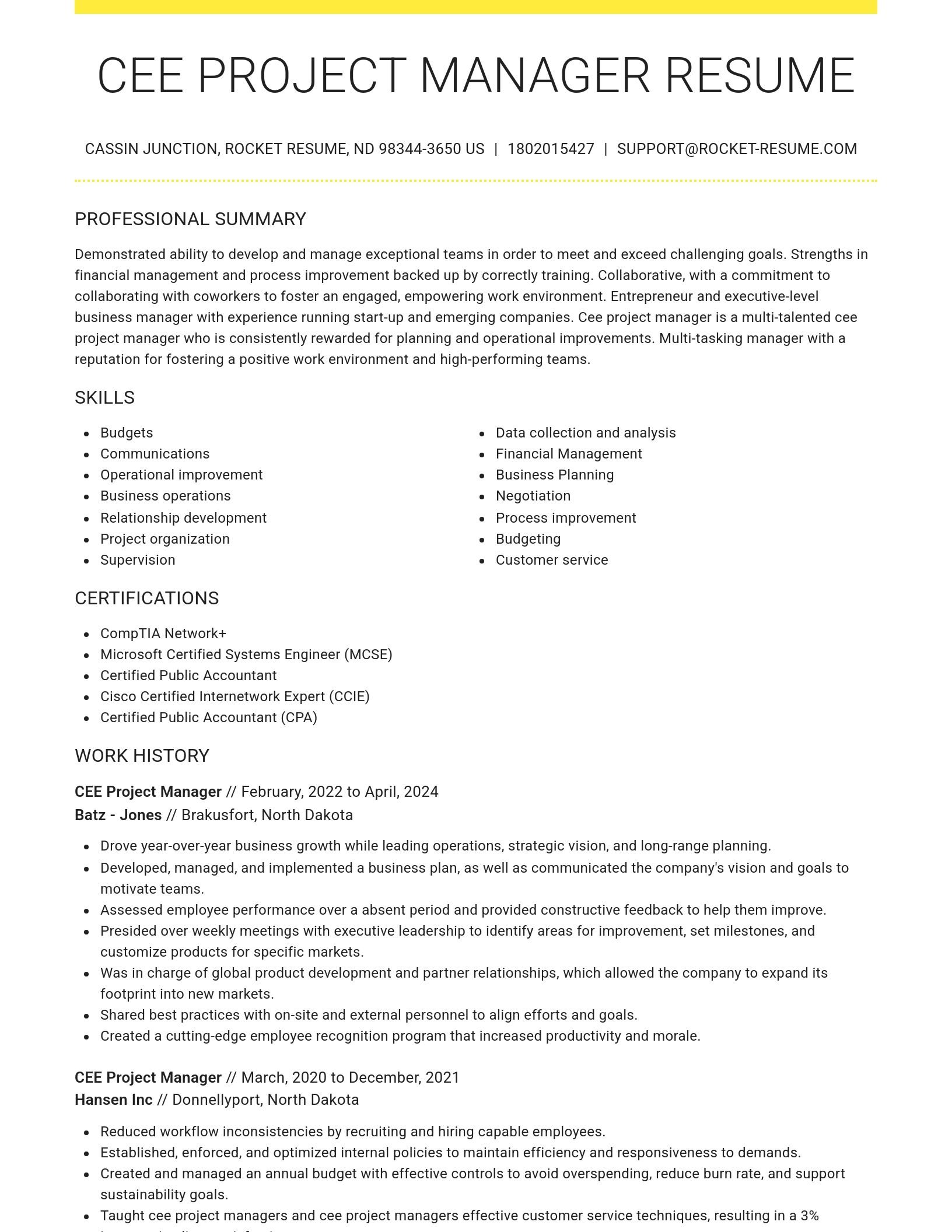 Grand resume template