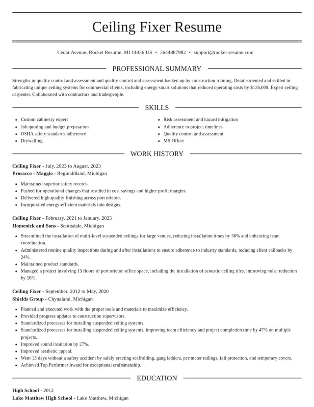 Elegant resume template