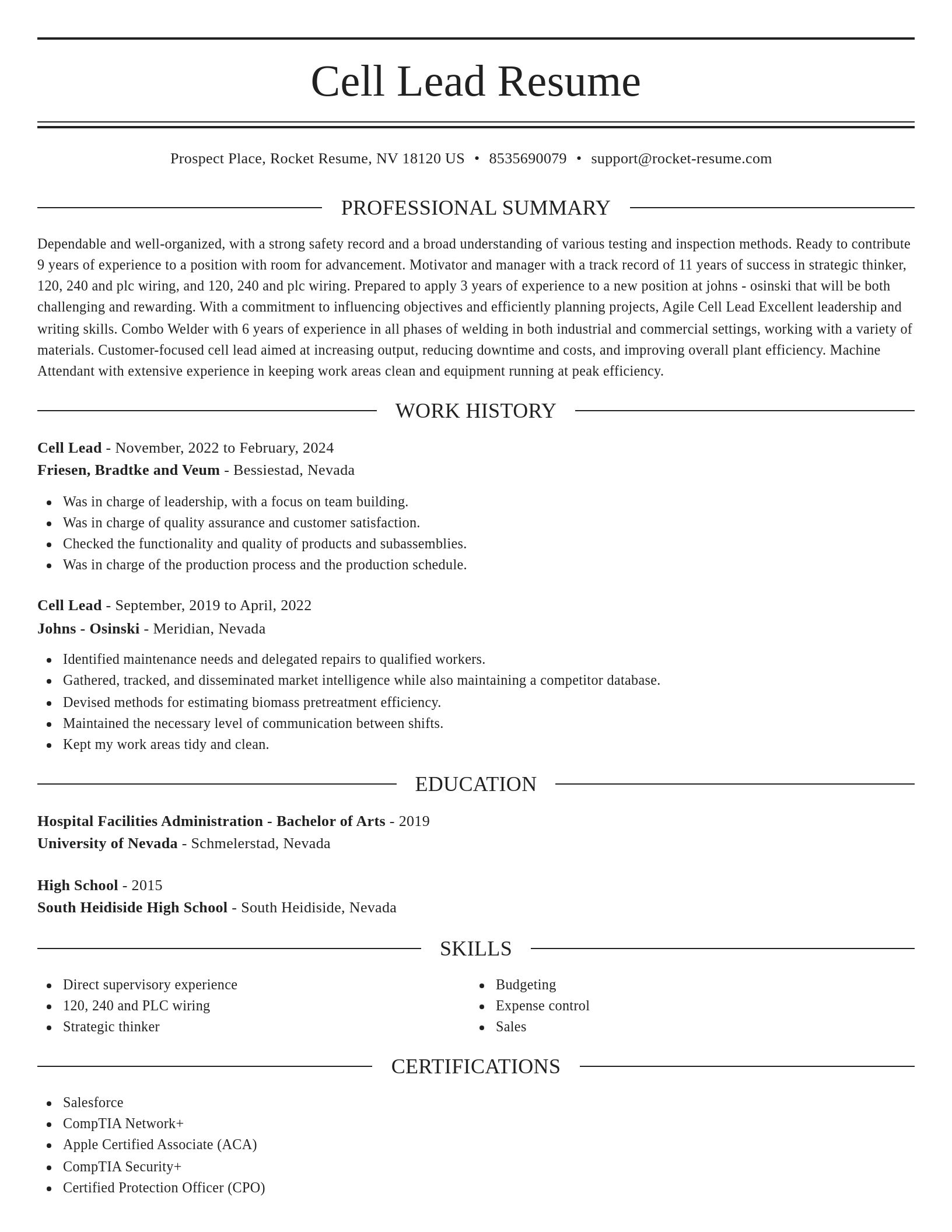 Elegant resume template