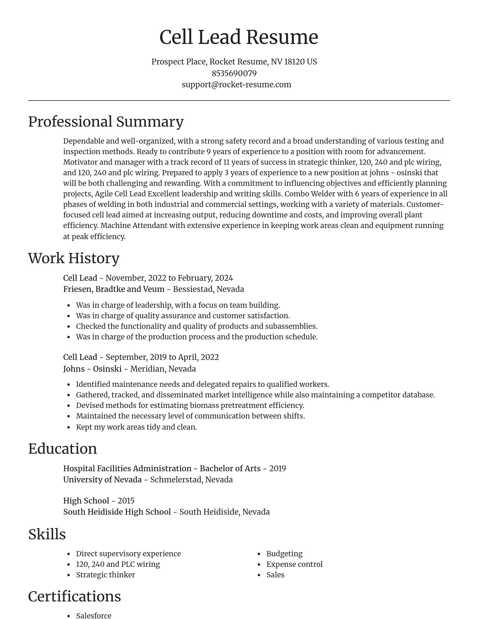 Focal Point resume template