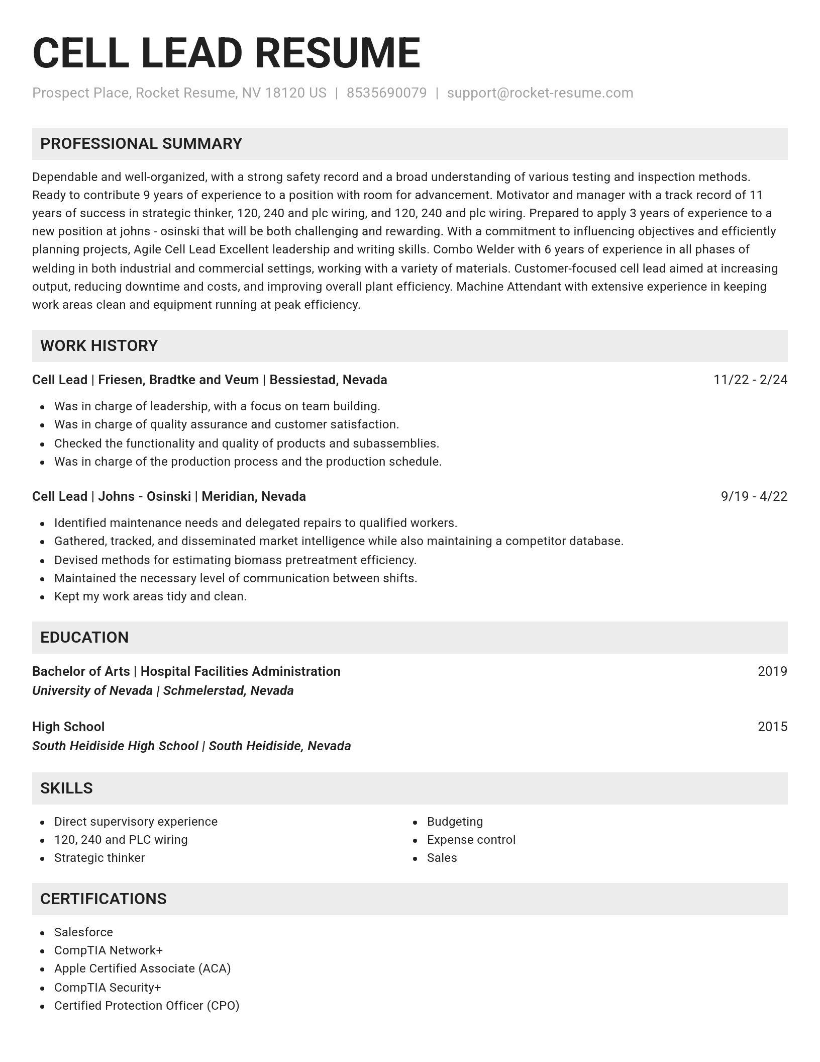 Genius resume template